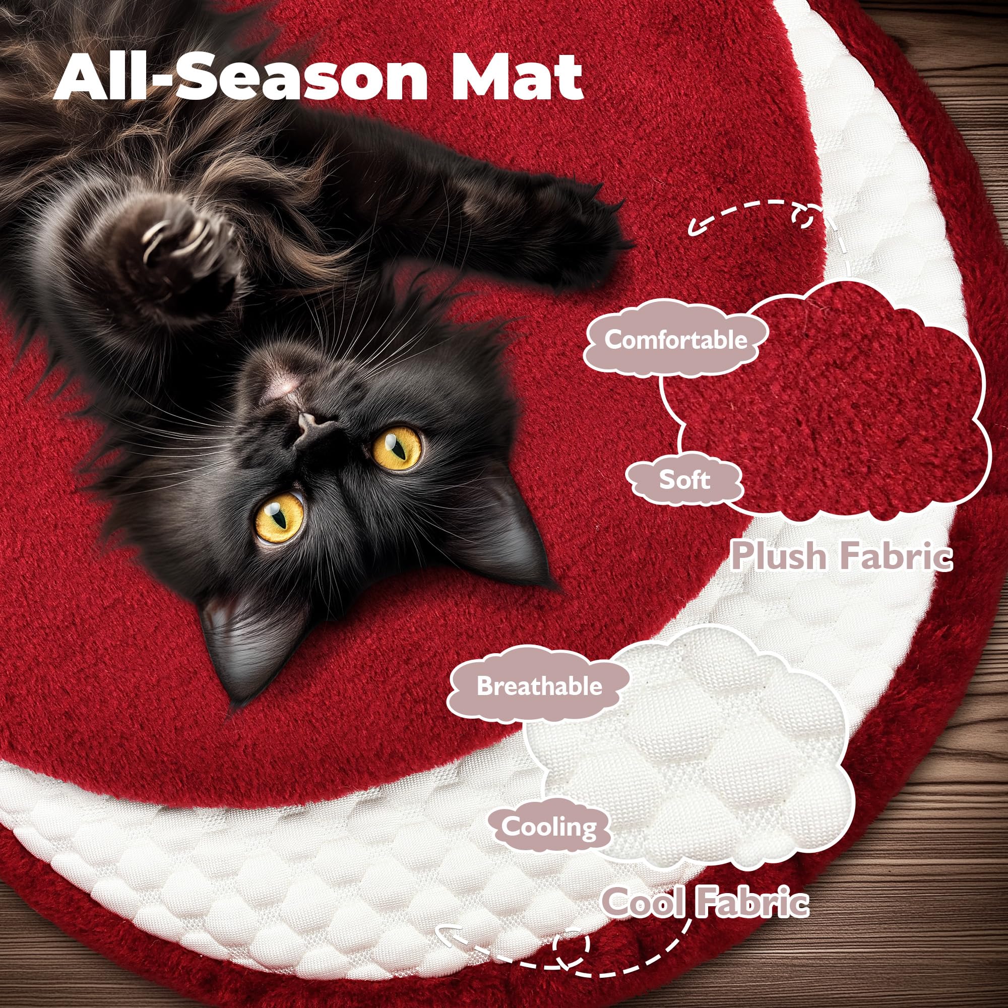 Easyego Modern Cat Tree, Aesthetic Wood Cat Tree Tower for Large Cats, Luxury Cat Condo with Scratching Posts and Flower Platfor