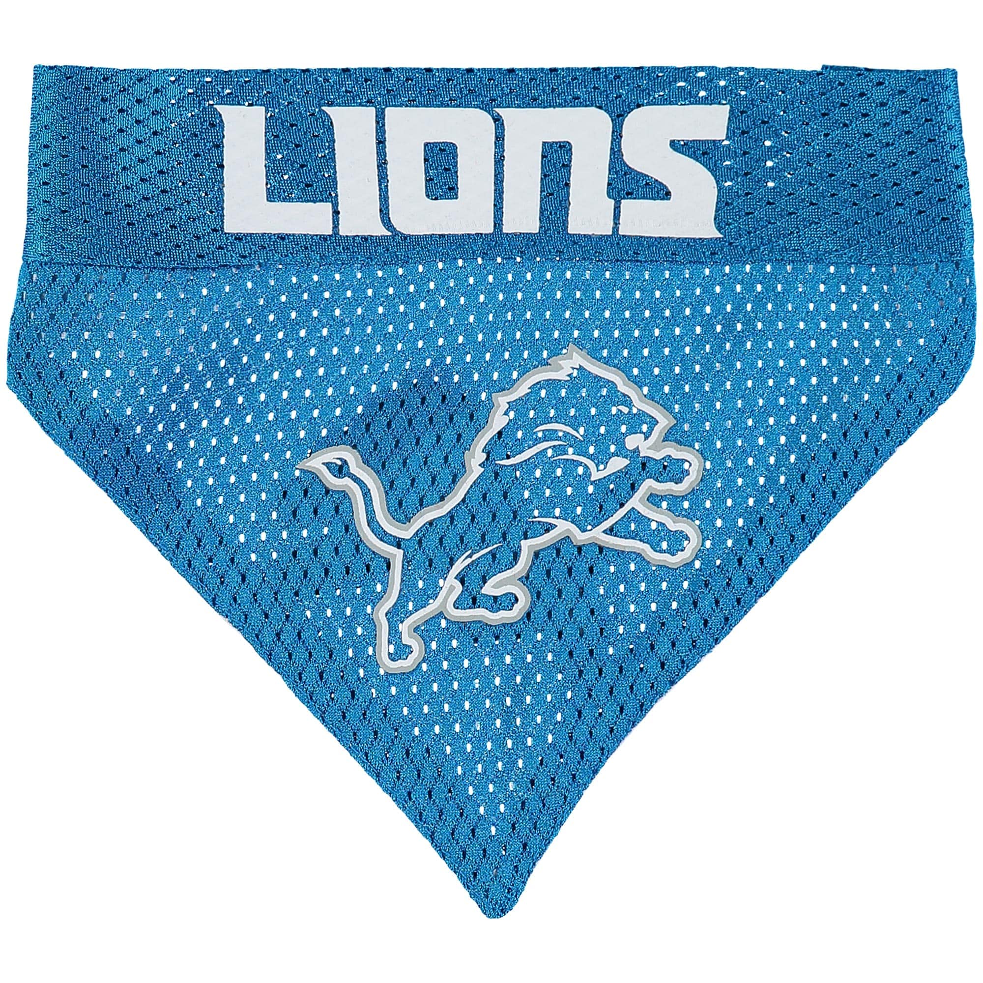 Pets First NFL DOG BANDANA - DETROIT LIONS REVERSIBLE PET BANDANA. 2 Sided Sports Bandana with a PREMIUM Embroidery TEAM LOGO, L
