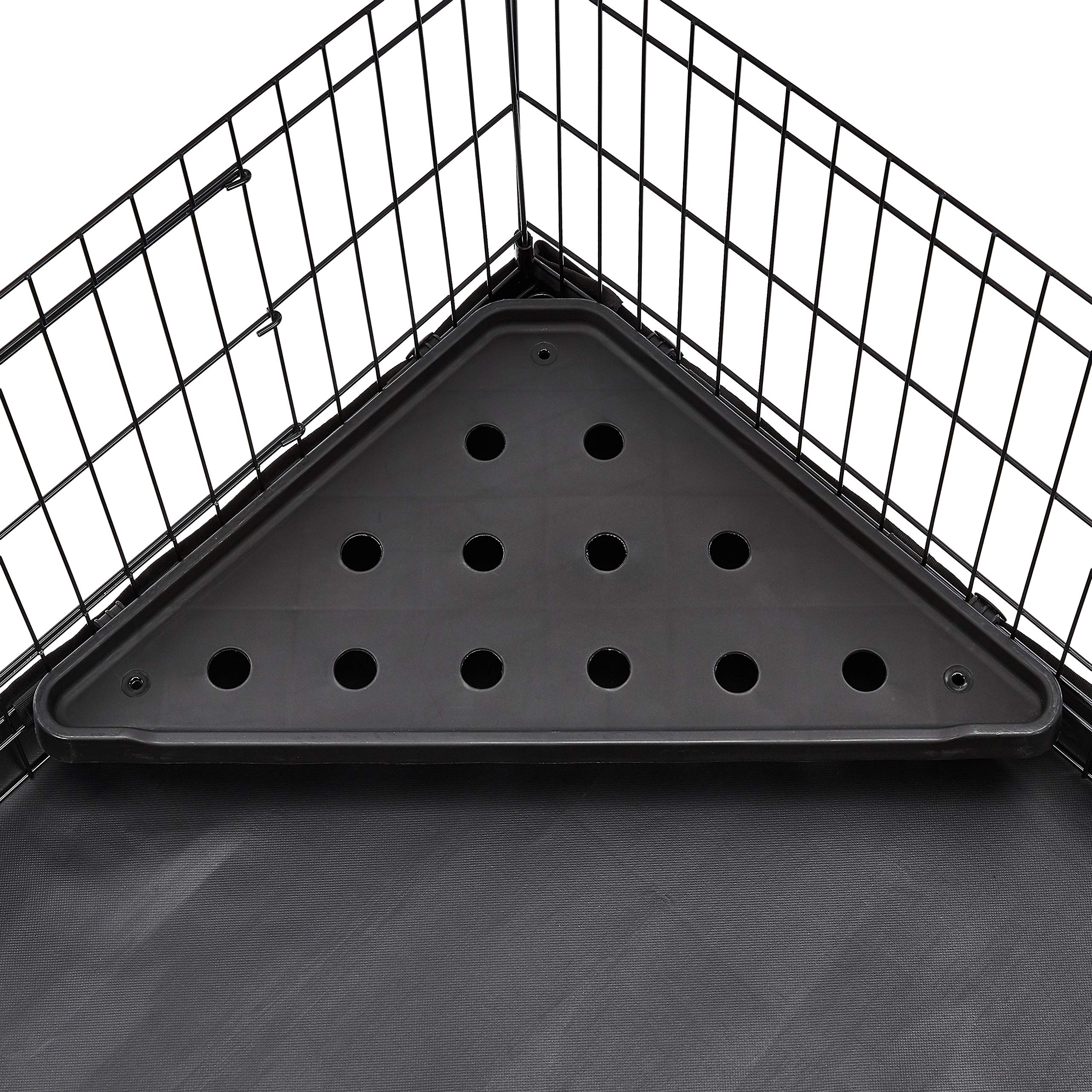 Amazon Basics Leakproof Canvas Bottom Guinea Pig Pet Cage With Divider Set, Black, 47.6'L X 24.2'W X 14.0'H