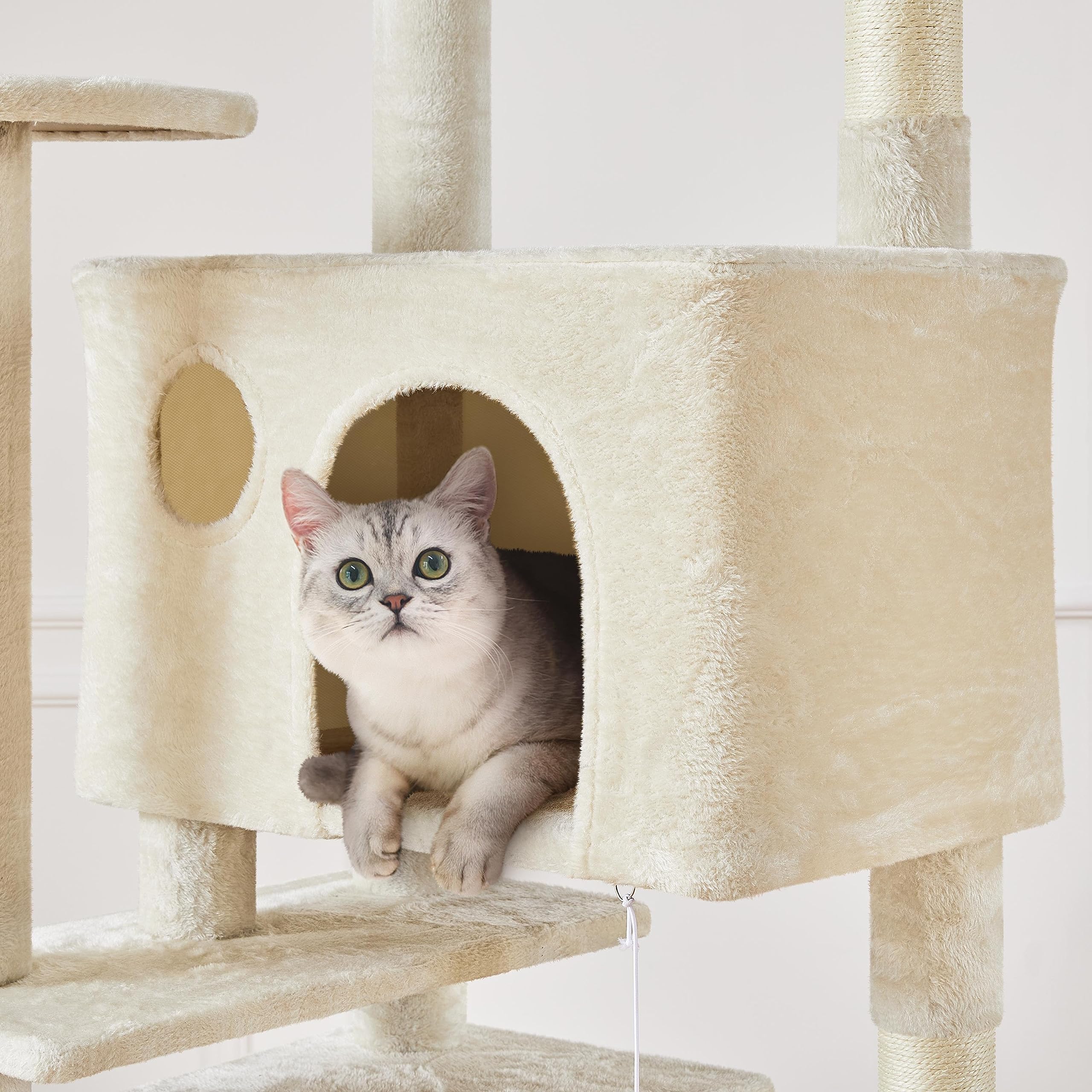 Yaheetech Xl Cat Tree, 80In Multi-Level Tower W/Scratching Posts, Double Condo, Perched Platforms & Dangling Balls, Cat Stand Ho