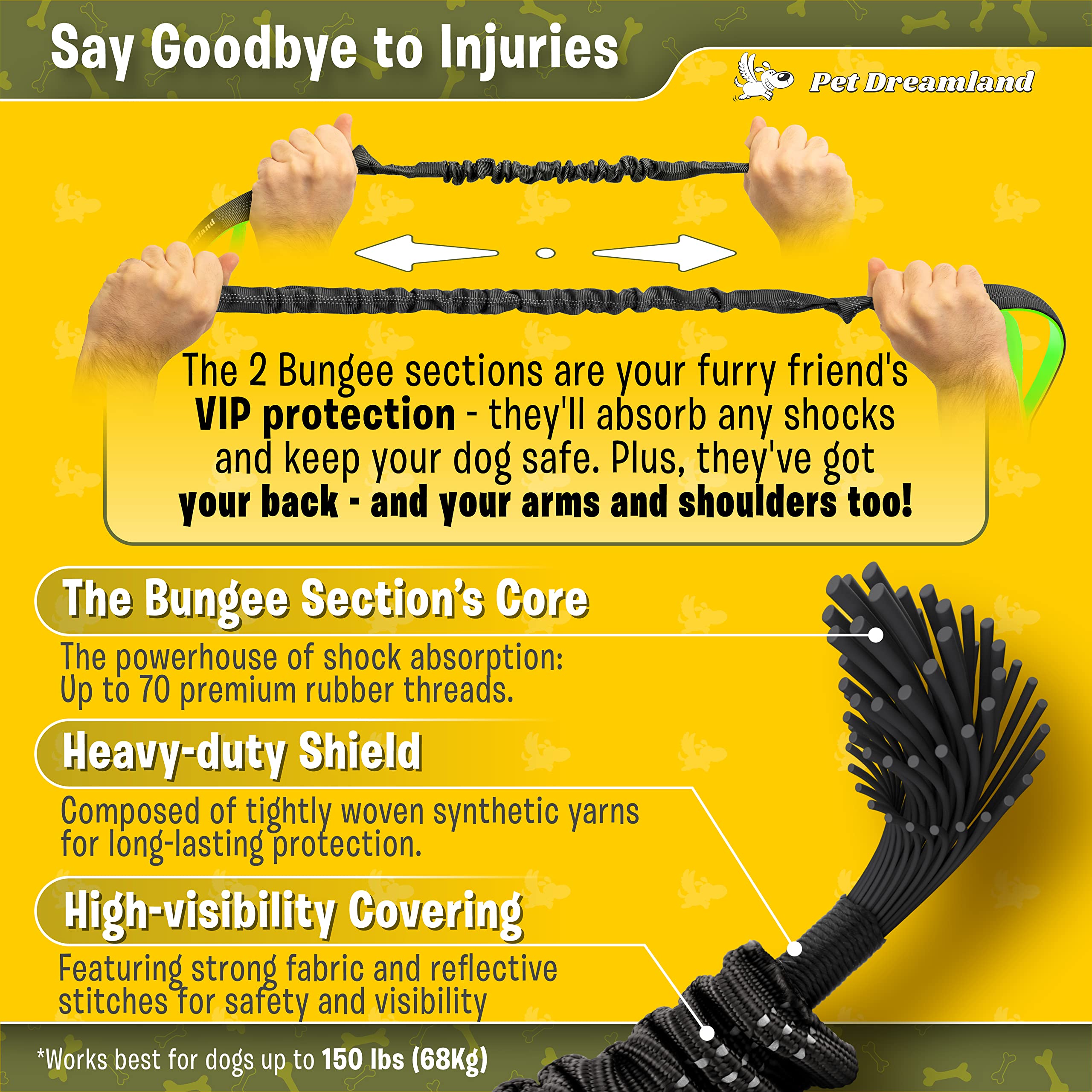 Exquisite Hands-Free Dog Leash: Perfect For Active Pet Owners Comfortable, Durable & Ideal For Running, Walking, Hiking. Premium