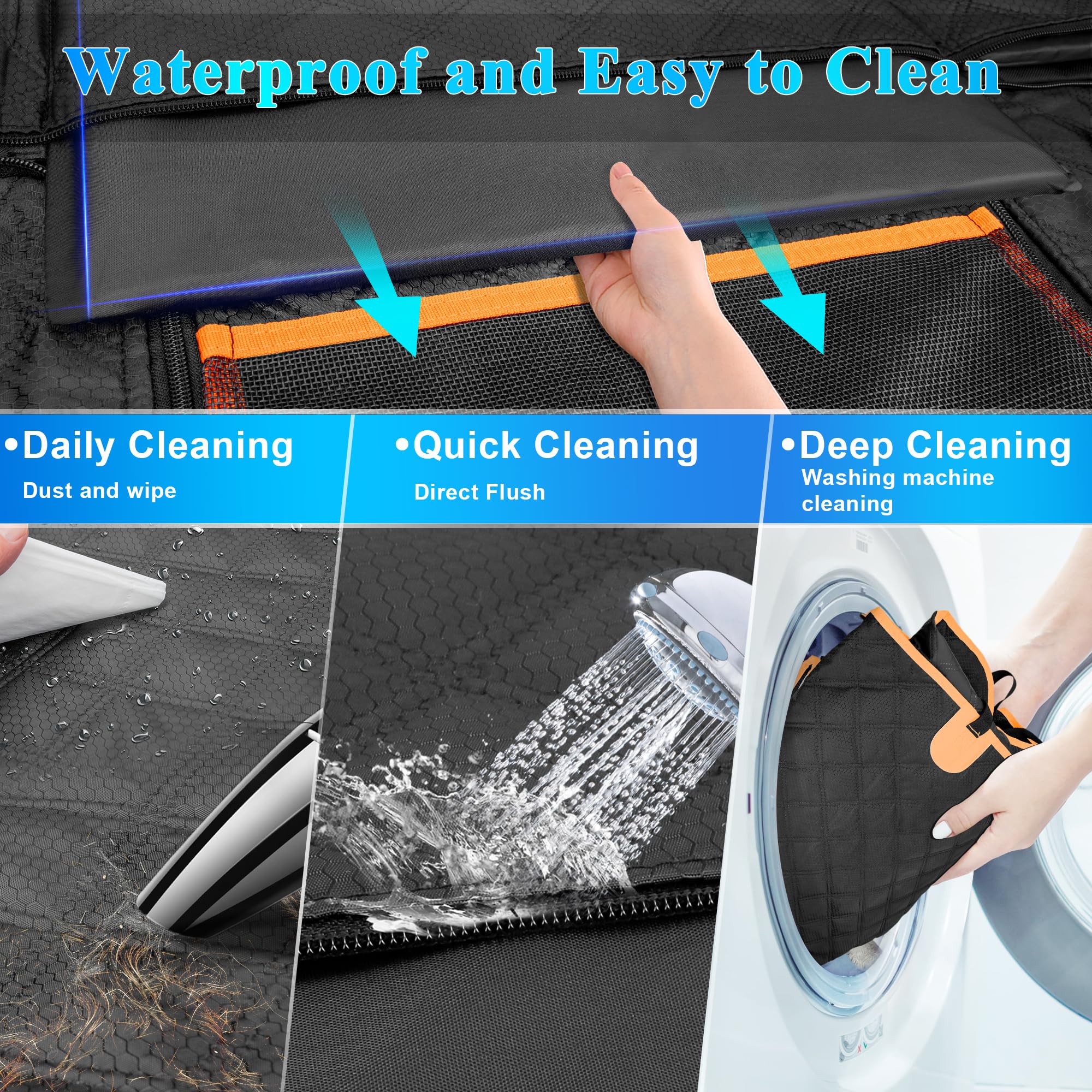 Dog Car Seat Cover For Back Seat, Hard Bottom Car Seat Cover For Dogs With Door Protectors For Traveling And Camping With Pets,