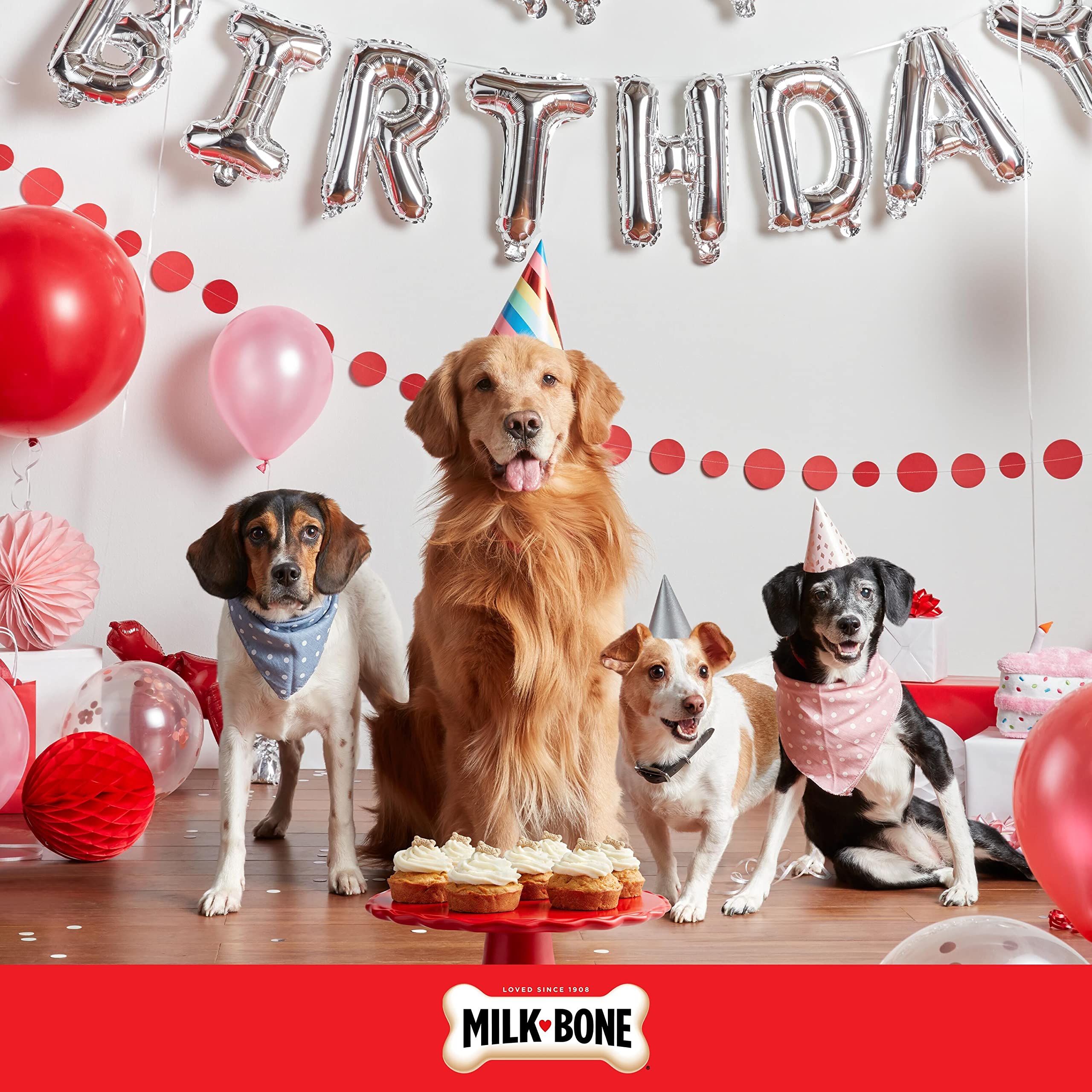 Milk-Bone Celebrate Birthday Cake Artificially Flavored Biscuits, Small Dog Treats, 8 oz. Bag