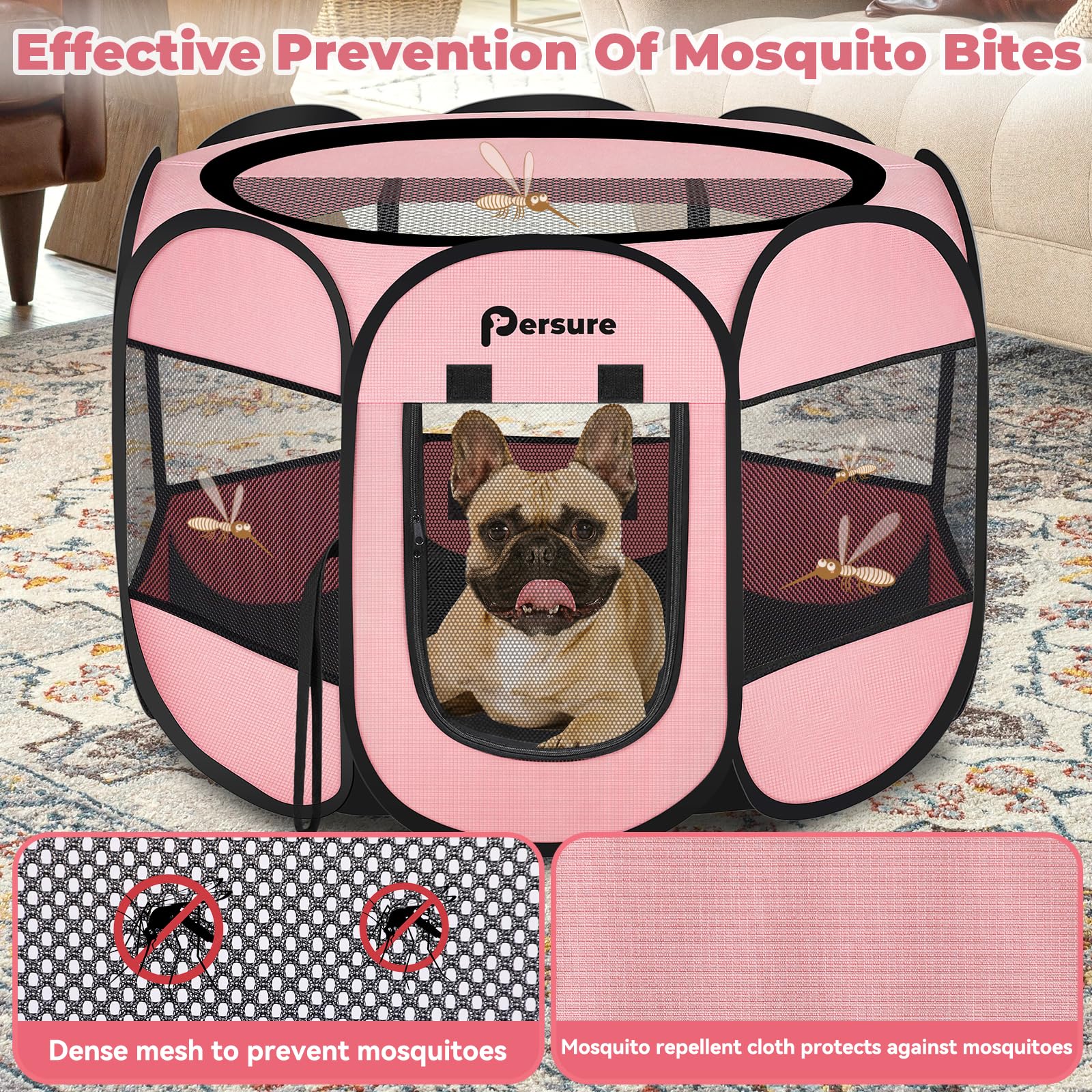 Dog Cat Playpen Indoor Outdoor For Puppy Pet Dogs Cat Recovery After Surgery, Dog Tent Crates Cage Indoor/Outdoor, Portable Pop