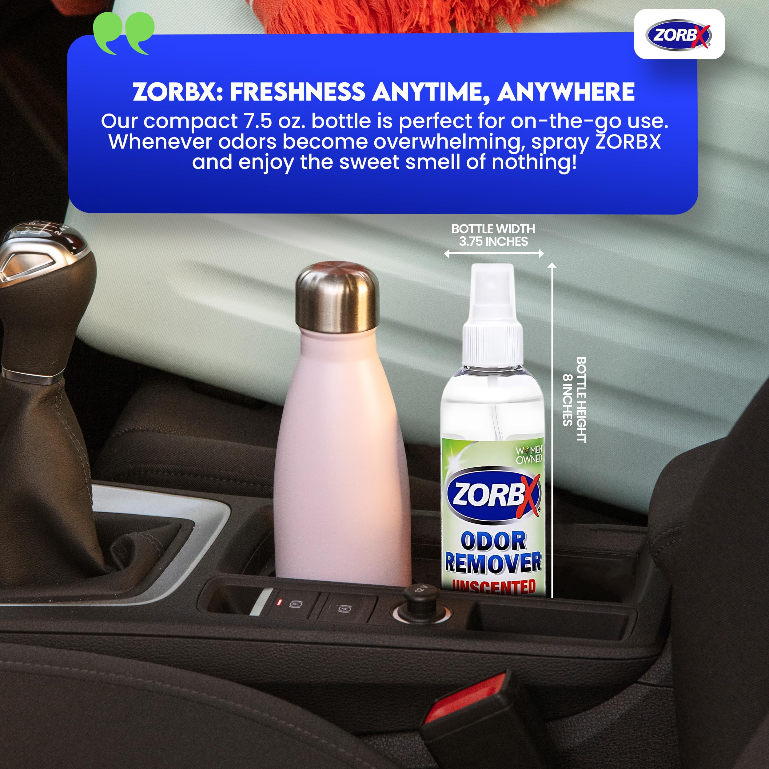 Zorbx Unscented Odor Eliminator For Strong Odor 7.5 Fl Oz Pack Of 2 - Used In Hospitals & Healthcare Facilities - Advanced Formu