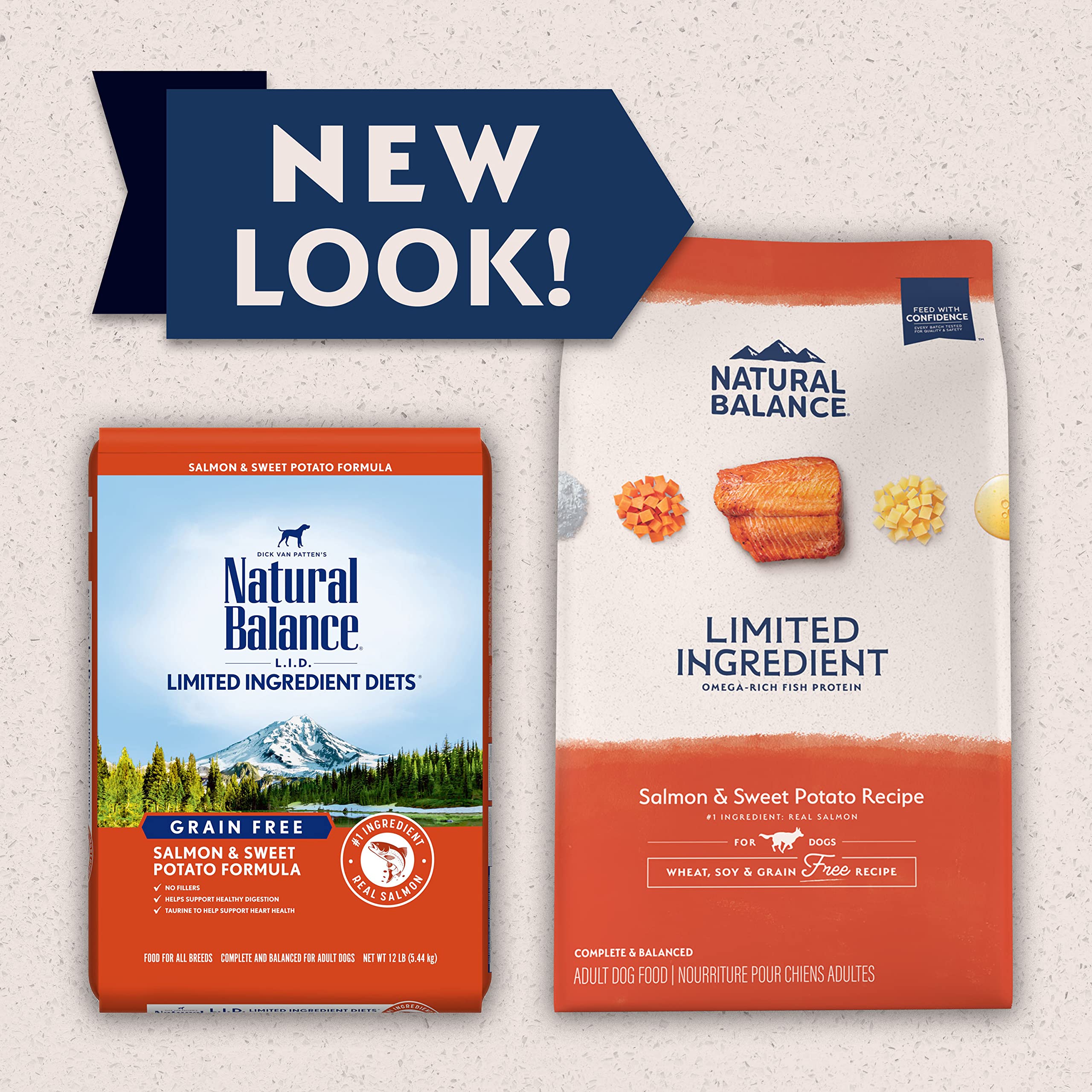 Natural Balance Limited Ingredient Adult Grain-Free Dry Dog Food, Salmon & Sweet Potato Recipe, 4 Pound (Pack of 1)