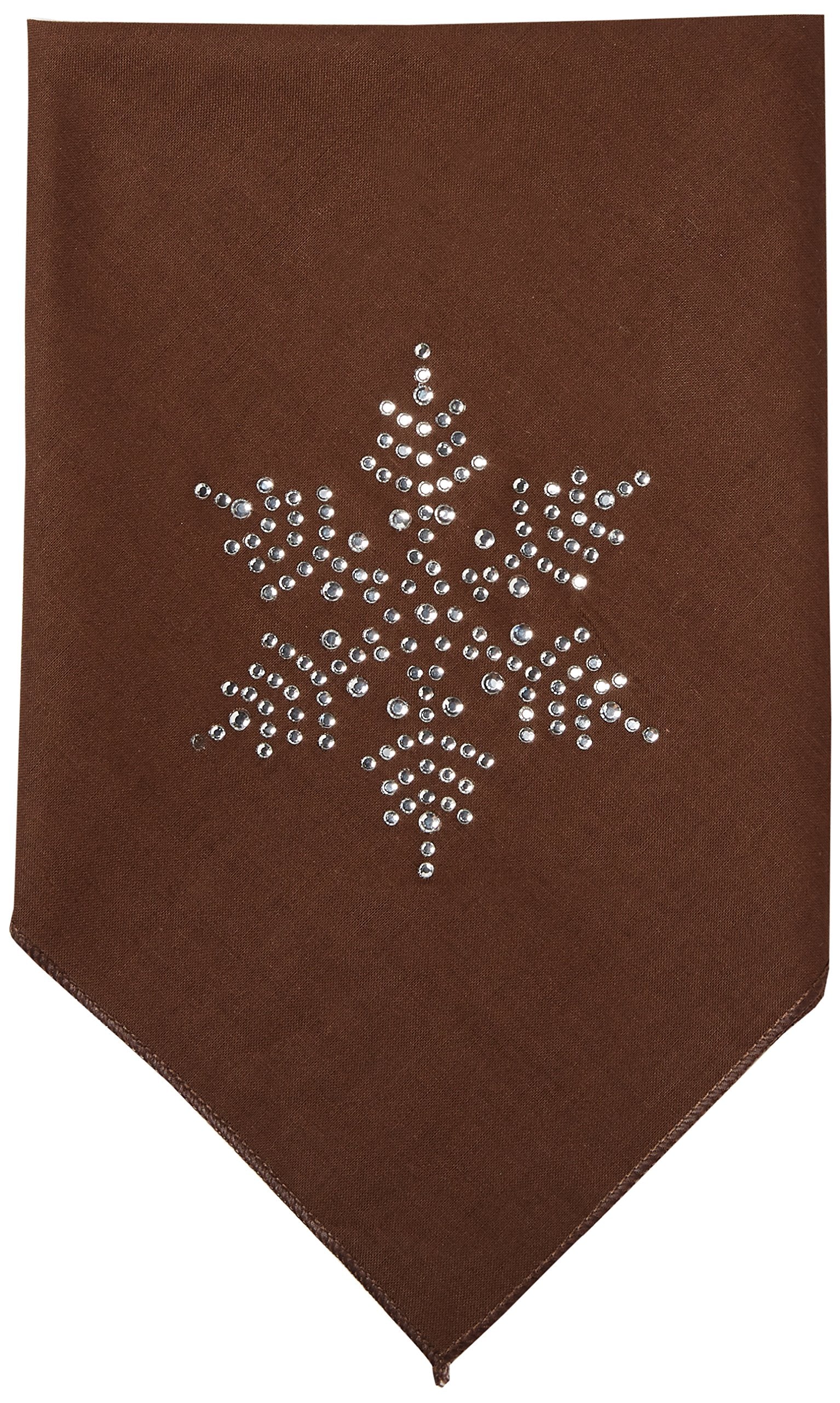 Mirage Pet Products Snowflake Rhinestone Bandana, Small, Cocoa