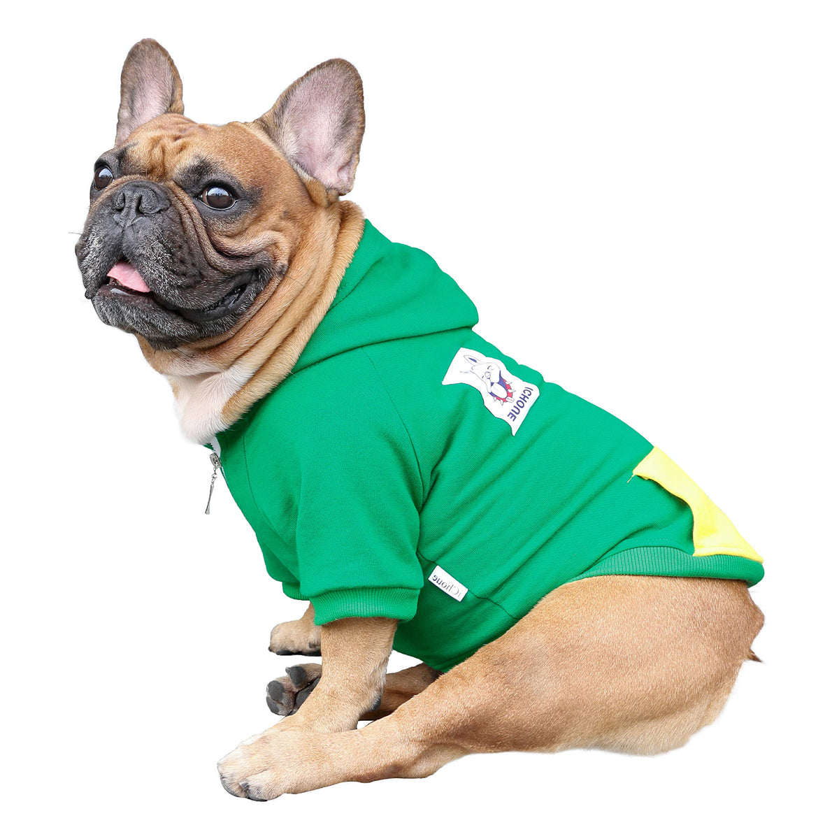 Ichoue French Bulldog Frenchie Clothes Hoodies For Dogs Pug English Boston Terrier Bully Pitbull Corgi Sweatshirt Sweater Clothing - Green/Large