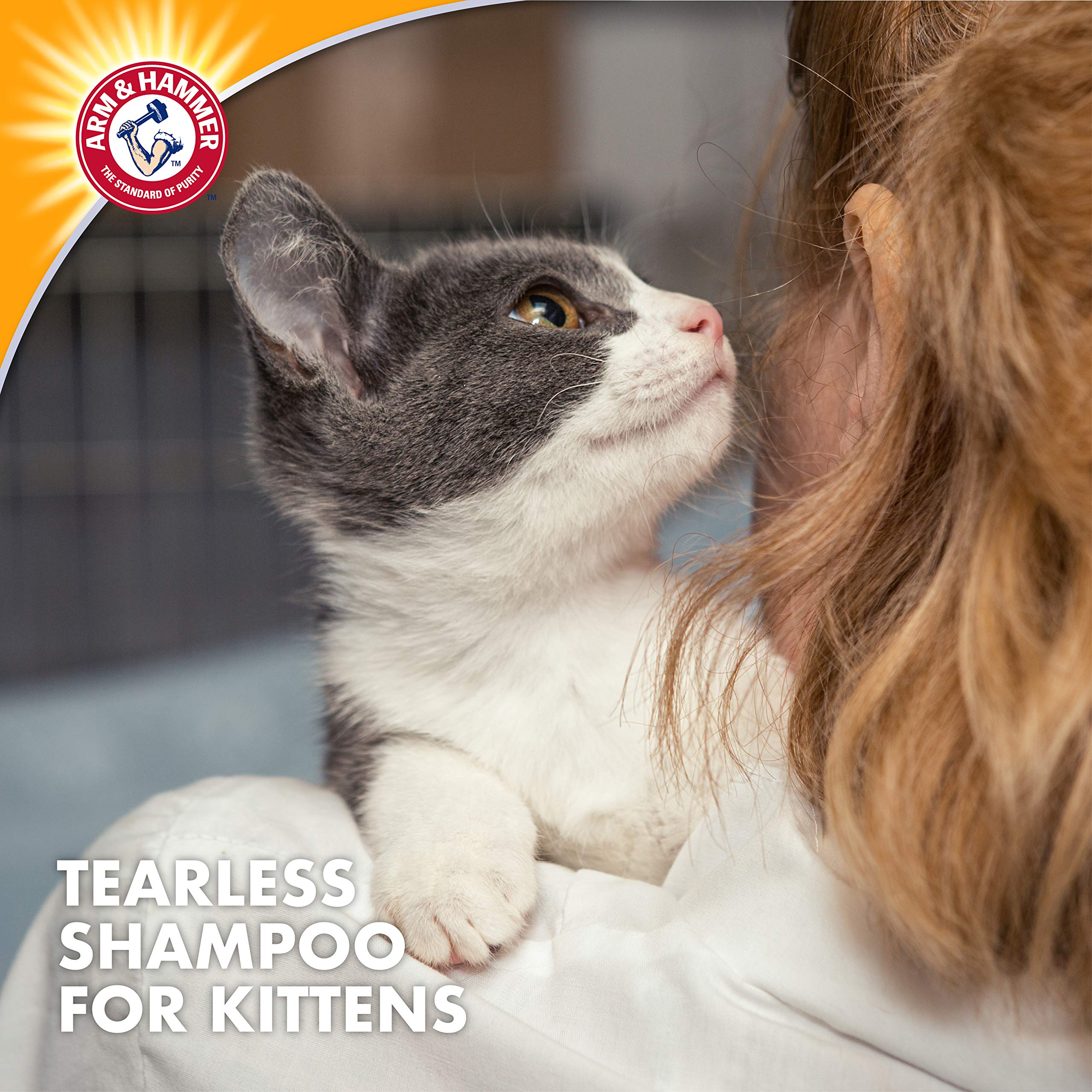 Arm & Hammer Tearless Kitten Shampoo For Catsnatural Cat Shampoo For Odor Control With Baking Soda, 20 Fl Oz Gentle Cleansing Ki