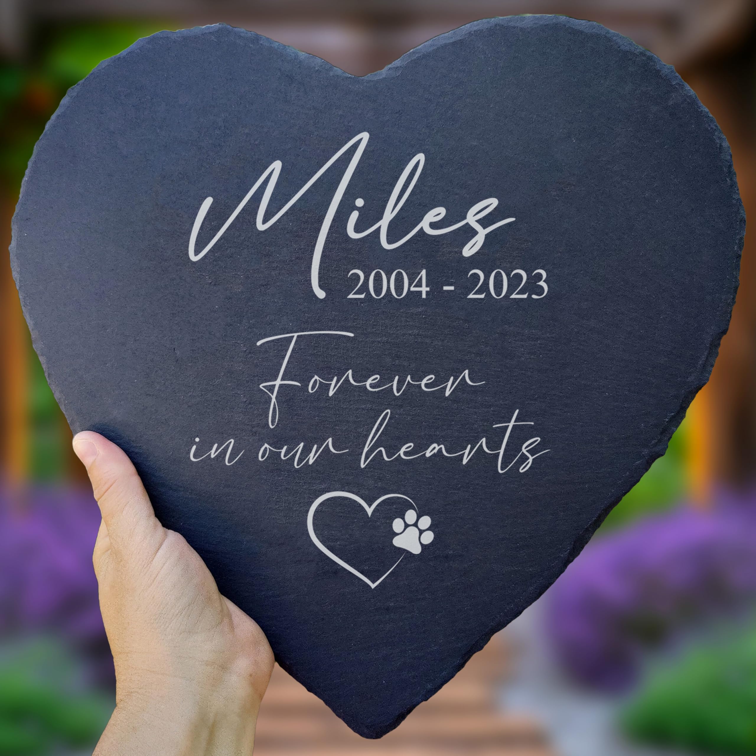 Dog Memorial Gifts, Cemetery Decorations For Grave, Pet Loss Sympathy Gift, Personalized Remembrance Garden Stone, Cat Lovers He