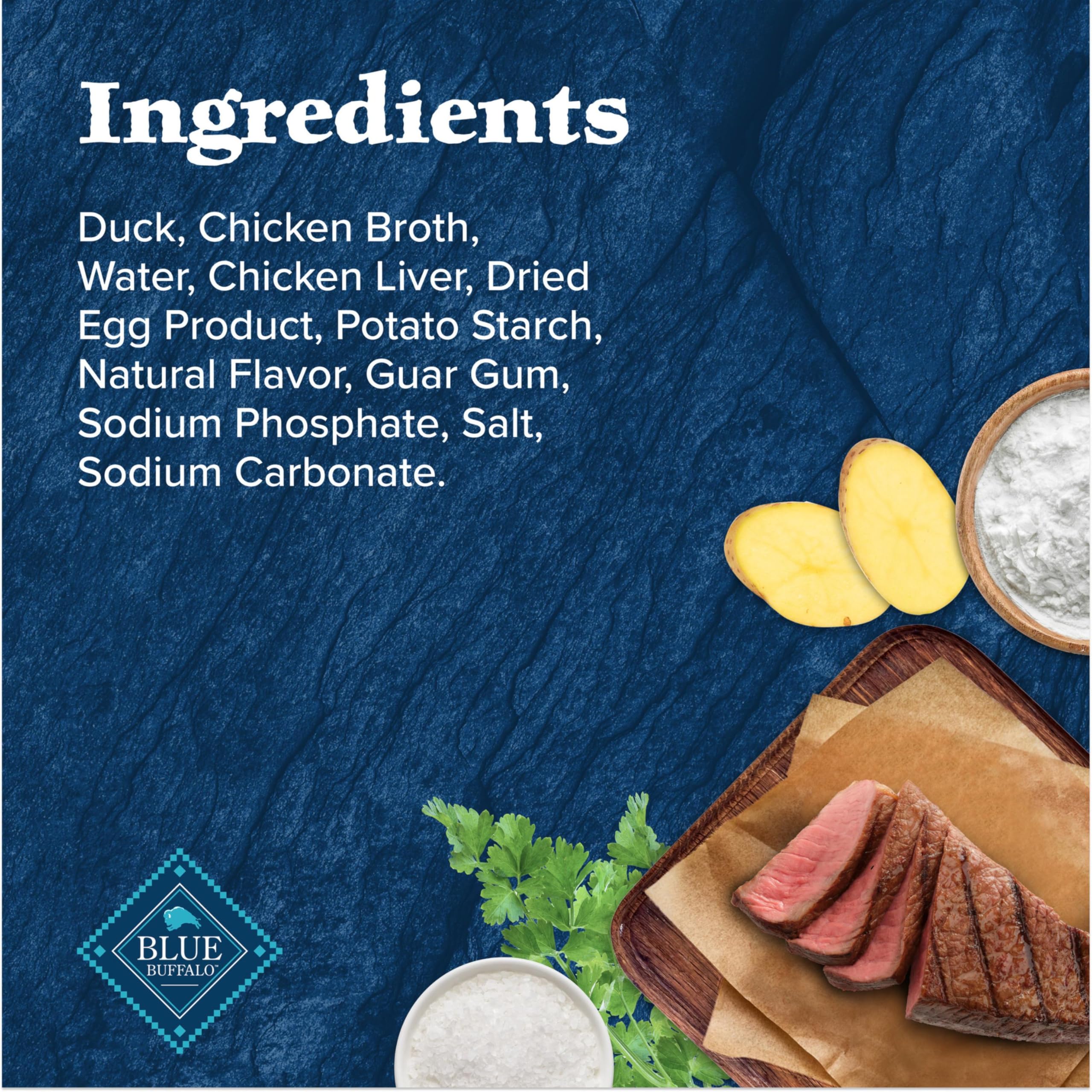 Blue Buffalo Wilderness Trail Toppers Wild Cuts Natural High-Protein Dog Wet Food, Duck Bites in Hearty Gravy, 3-oz Pouch, 24 Co