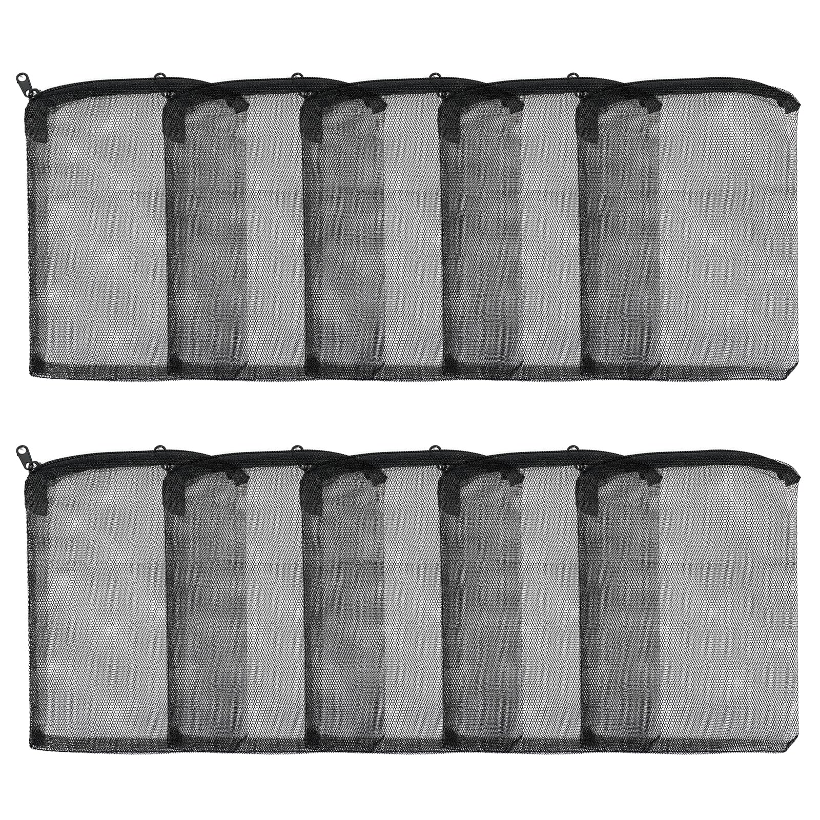 Aquaneat 10Pcs Aquarium Filter Media Bags, Fish Tank Coarse/Fine Mesh Bags, 3X8/5.5X8 With Plastic Zipper For Activated Carbon (