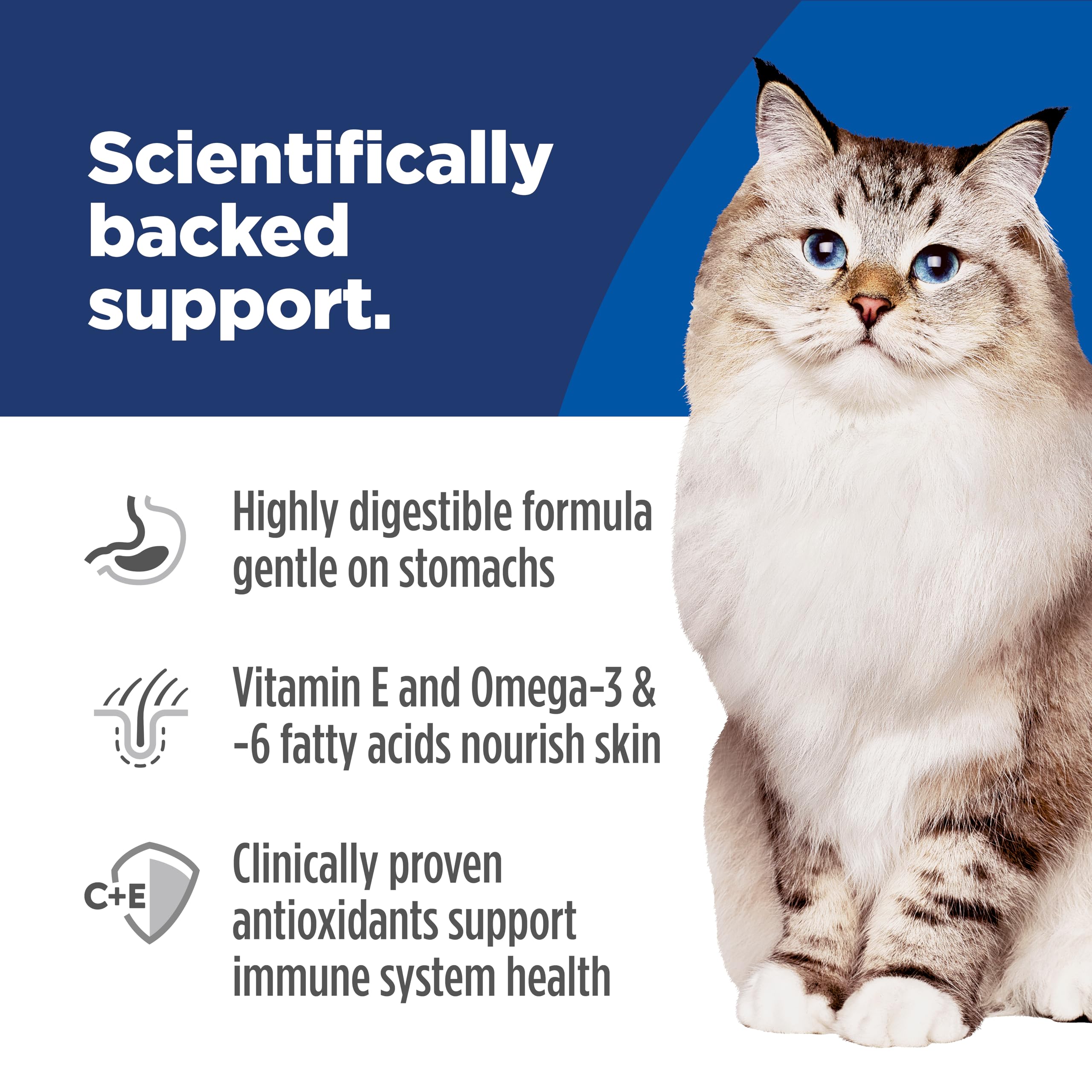 Hills Science Diet Sensitive Stomach & Skin, Adult 1-6, Stomach & Skin Sensitivity Support, Dry Cat Food, Pollock & Barley, 3.5