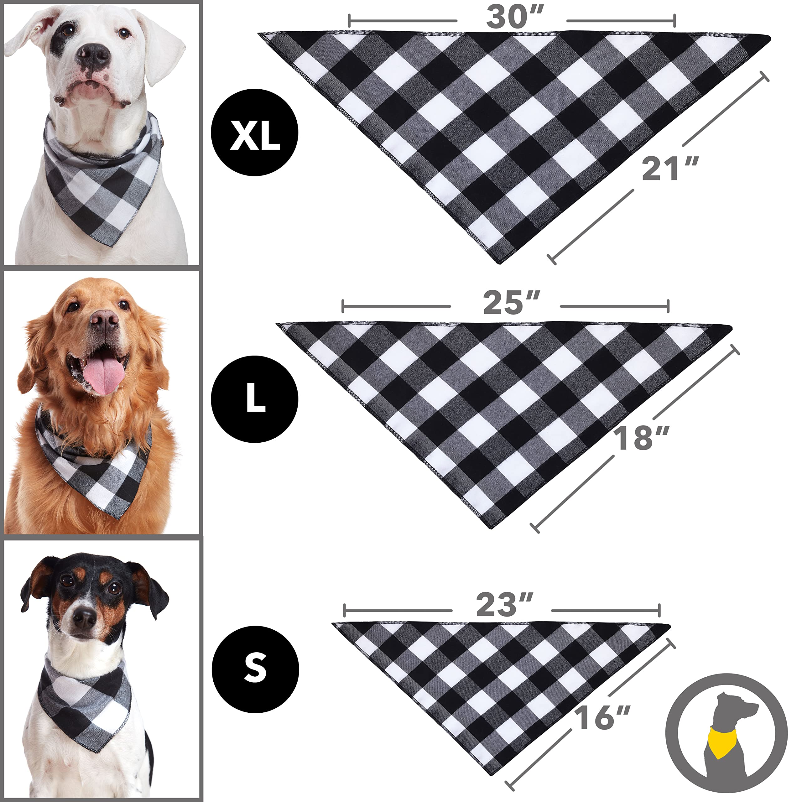 Odi Style Dog Bandana - Soft, Breathable And Eye Catching Buffalo Plaid Dog Bandanas, Handkerchiefs Scarfs, Bibs, Accessories For Small Medium Large Sized Dogs, Cats, Puppies, Red, Single Piece