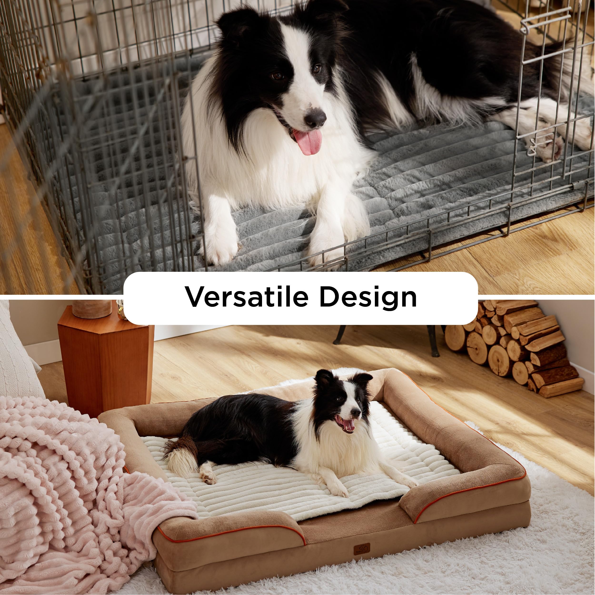 Bedsure Self Warming Cat Bed, Small Self Heating Dog Crate Pad, Thermal Extra Warm Puppy Mat Indoor,Non-Slip & Washable, Not Ele