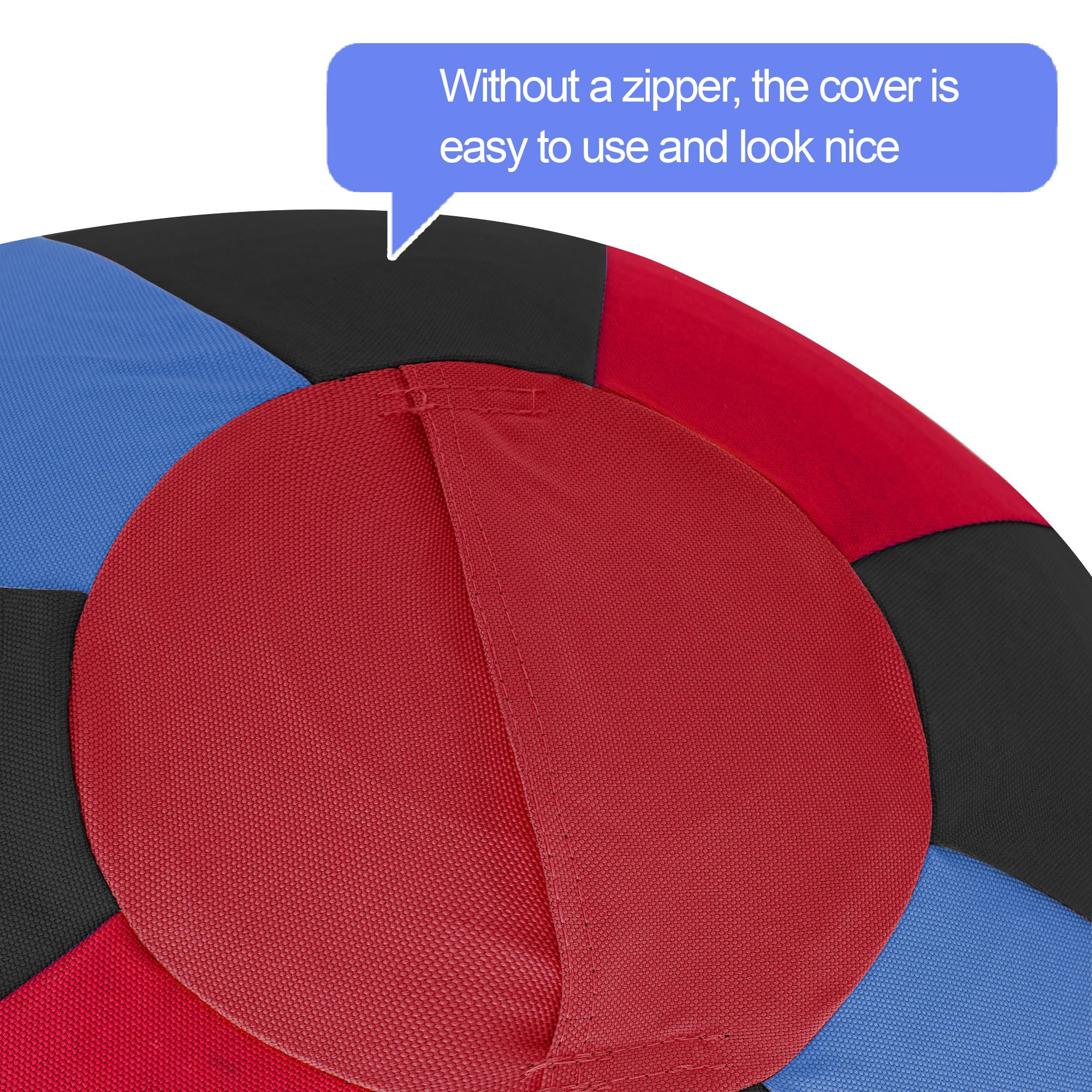 Anc Pop Herding Ball For Dogs Horse Ball& Cover 25'' For Horses Large With Hand Pump For Play, Red And Blue And Black