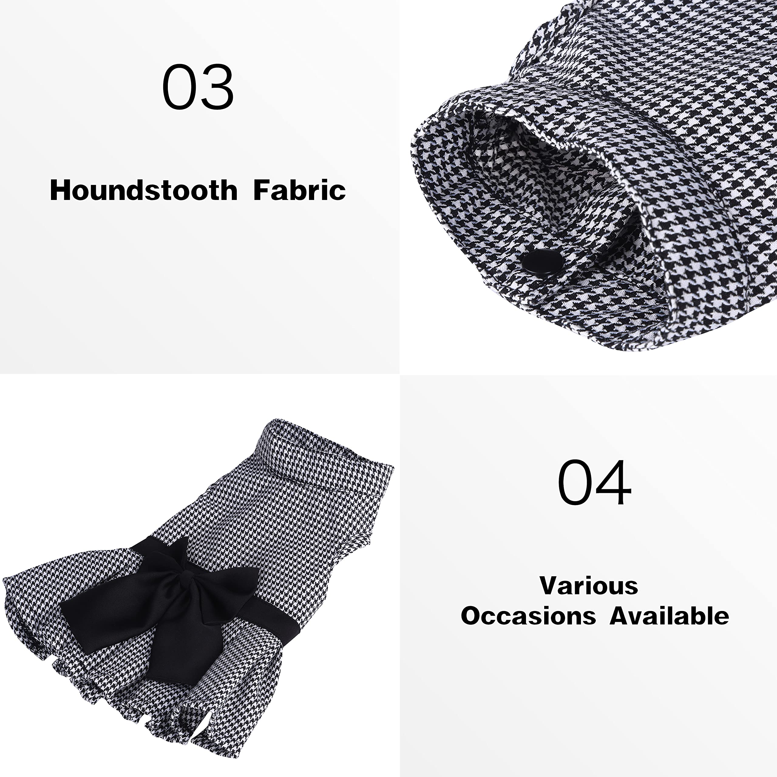 Dog Dress With Bowknot, Fashional All Weather Puppy Clothes Wedding Holiday Princess Pet Dresses For Small Dogs Cats Girl (Mediu