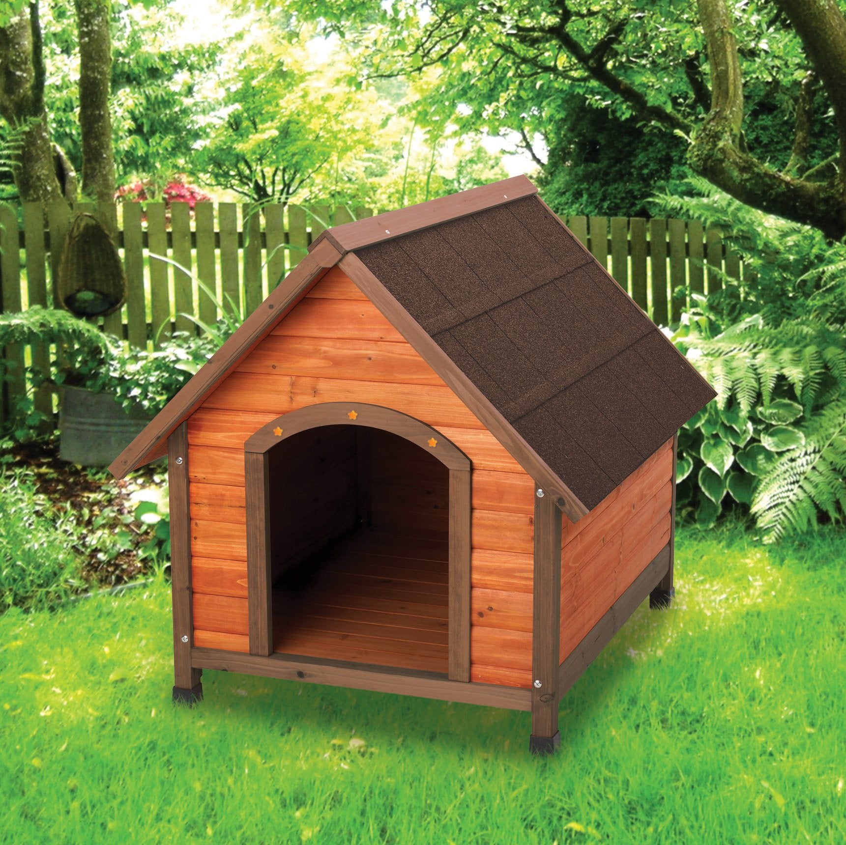 Ware Manufacturing Premium Plus A-Frame Fir Wood Dog House - Large