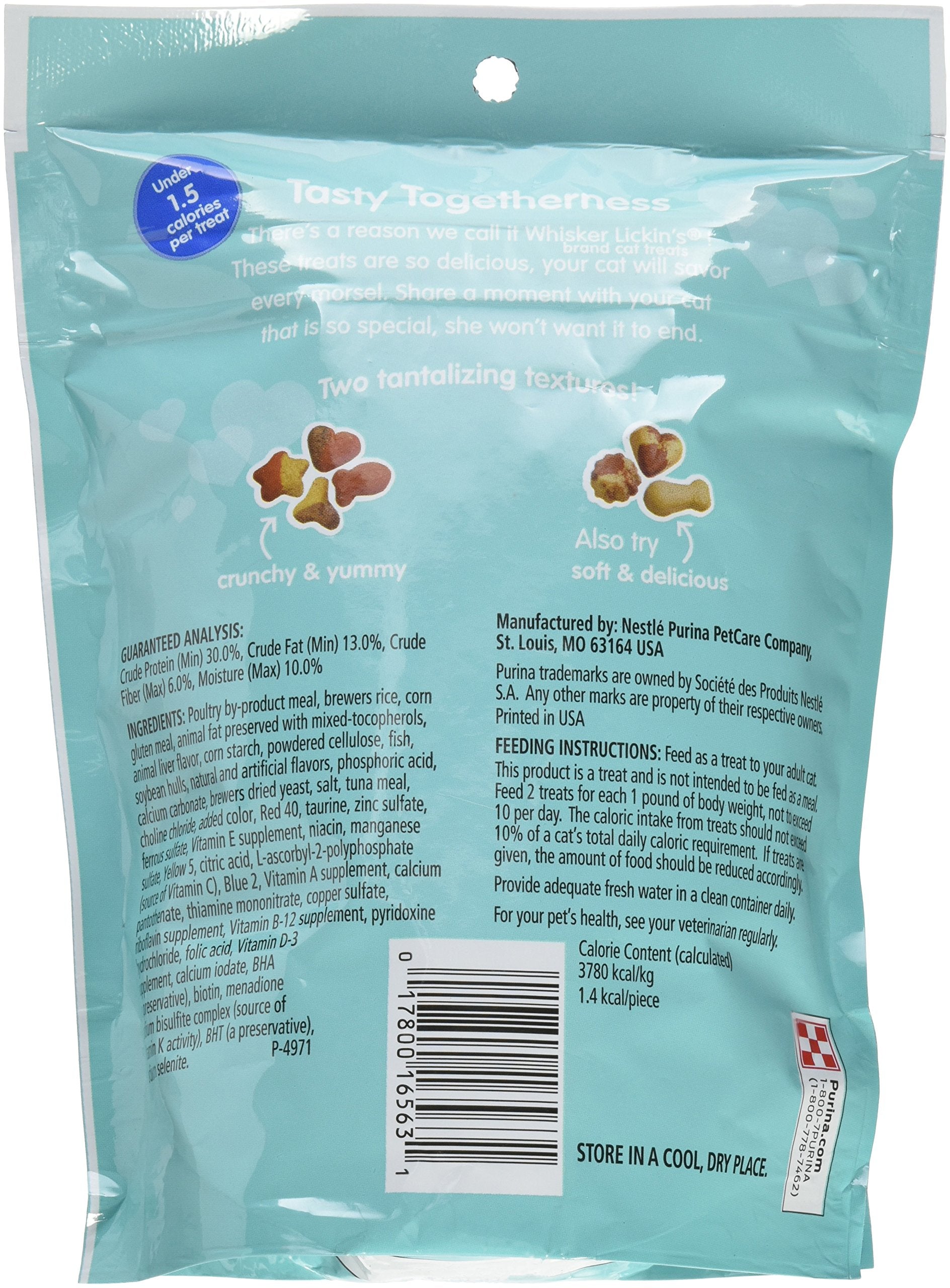 Whisker Lickins Crunchy &amp; Yummy Tuna Flavor Cat Treats, 10 OZ