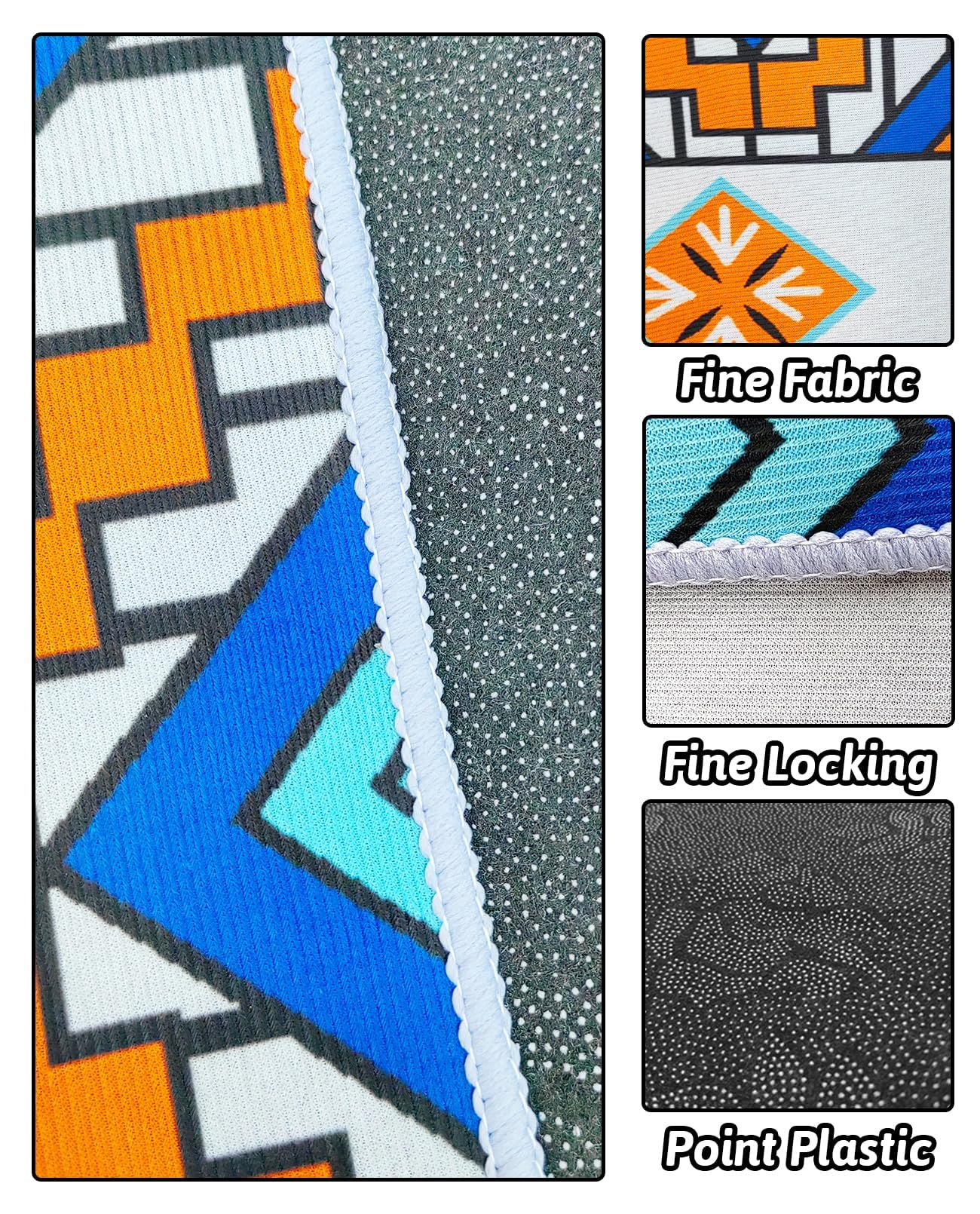 BNOSDM 79'' X 55'' Washable Bunny Cage Liners Large Rug for Rabbits Large Non Slip Pad for Bunnies, Rabbit Playpen Mat for Chinc