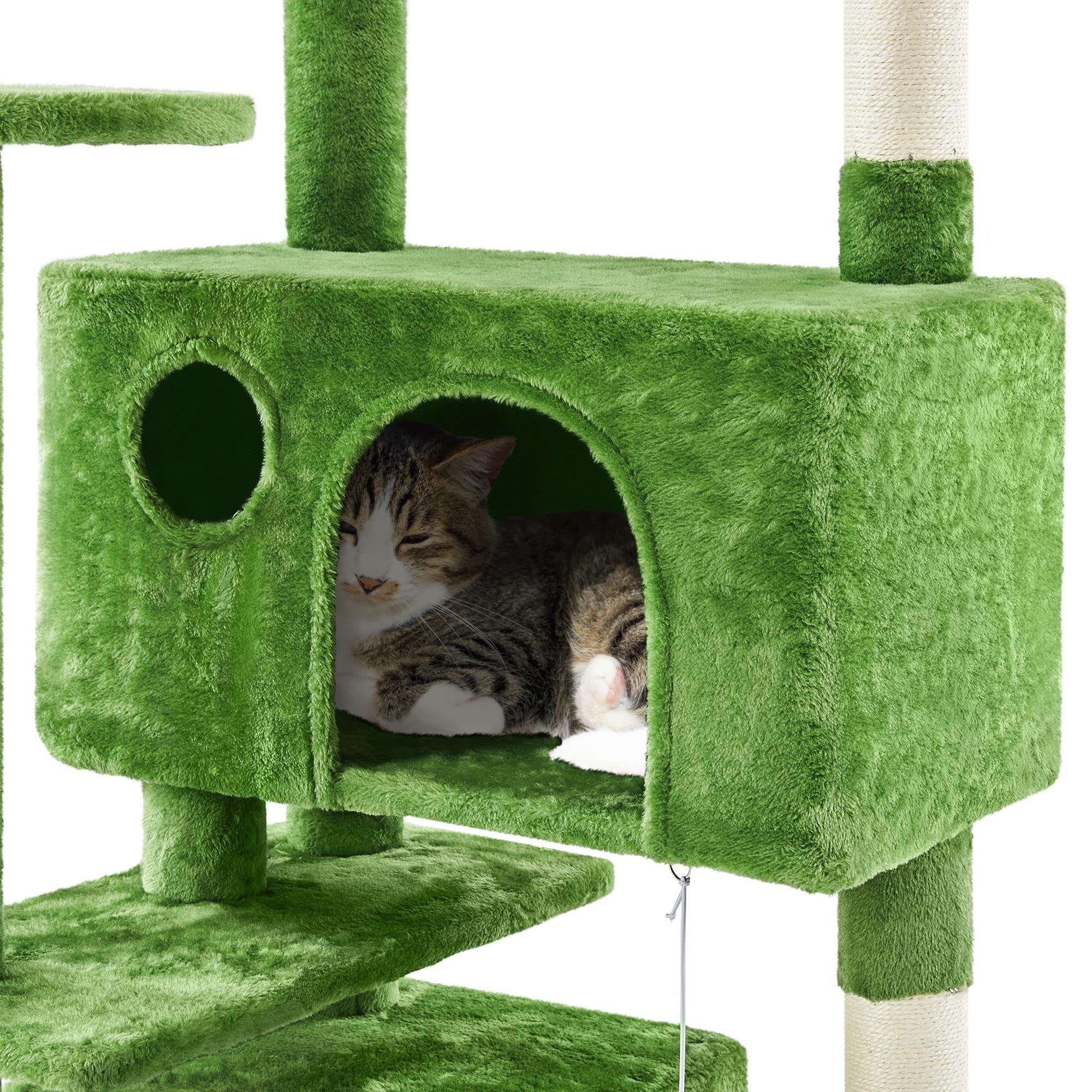 Yaheetech 70In Multi-Level Cat Tree Tall Cat Tower Cat Furniture With Condo, Scratching Posts & Dangling Ball For Indoor Cats Ac