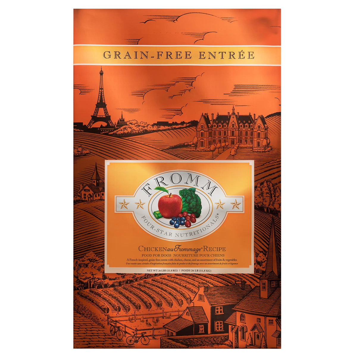 Fromm Four-Star Nutritionals Chicken Au Frommage Dog Food - Premium Dry Dog Food - Chicken Recipe - 26 Lb