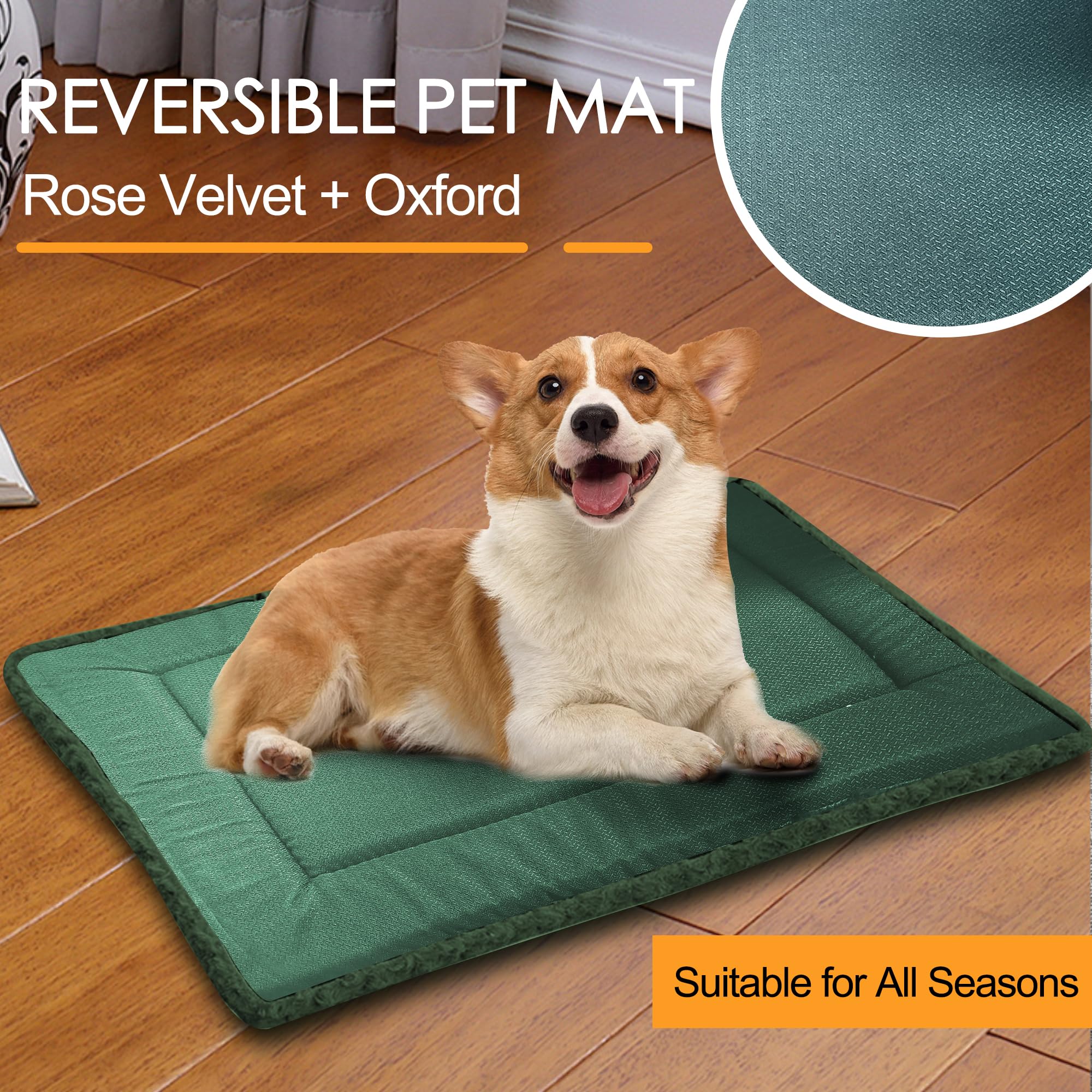 Dog Beds For Medium Dogs - Chew Proof, Plush Mats Designed For Crates & Kennels, Durable And Comfortable For Travel Or Home Use,