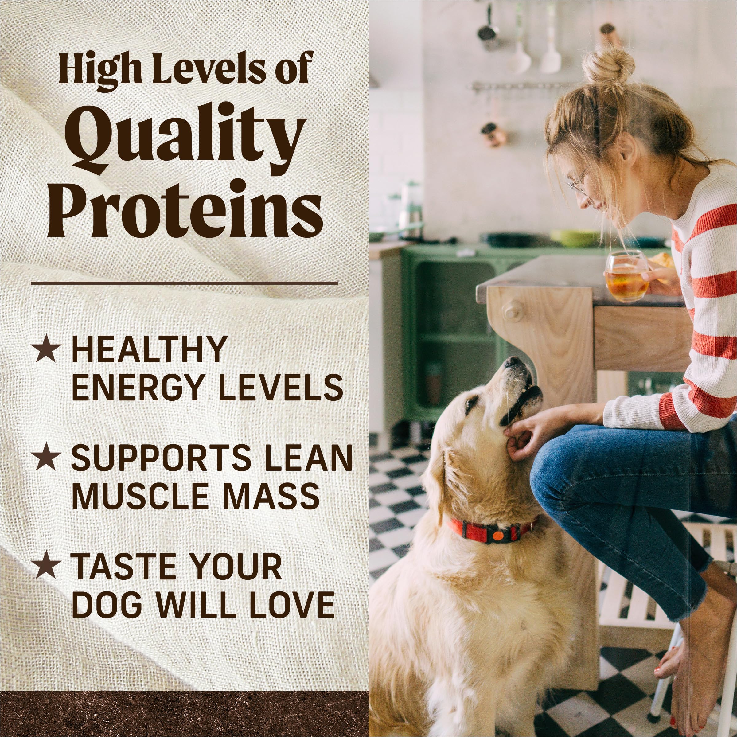 Merrick Premium Grain Free Dry Adult Dog Food, Wholesome And Natural Kibble With Real Chicken And Sweet Potato - 22.0 lb. Bag