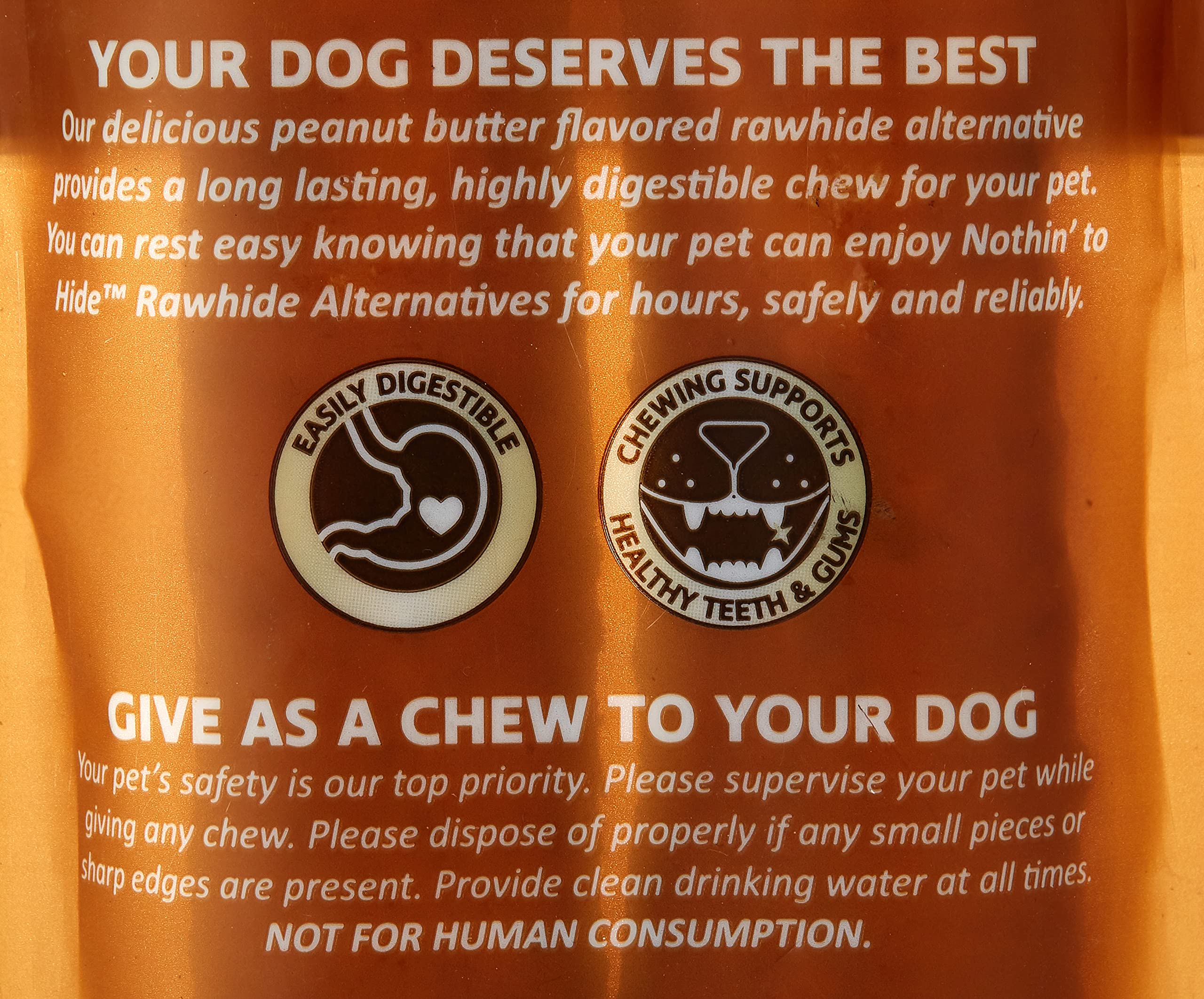 Fieldcrest Farms Nothin to Hide 10 Large Roll Peanut Butter Flavored Dog Chew, 180 Gram, Count of 2