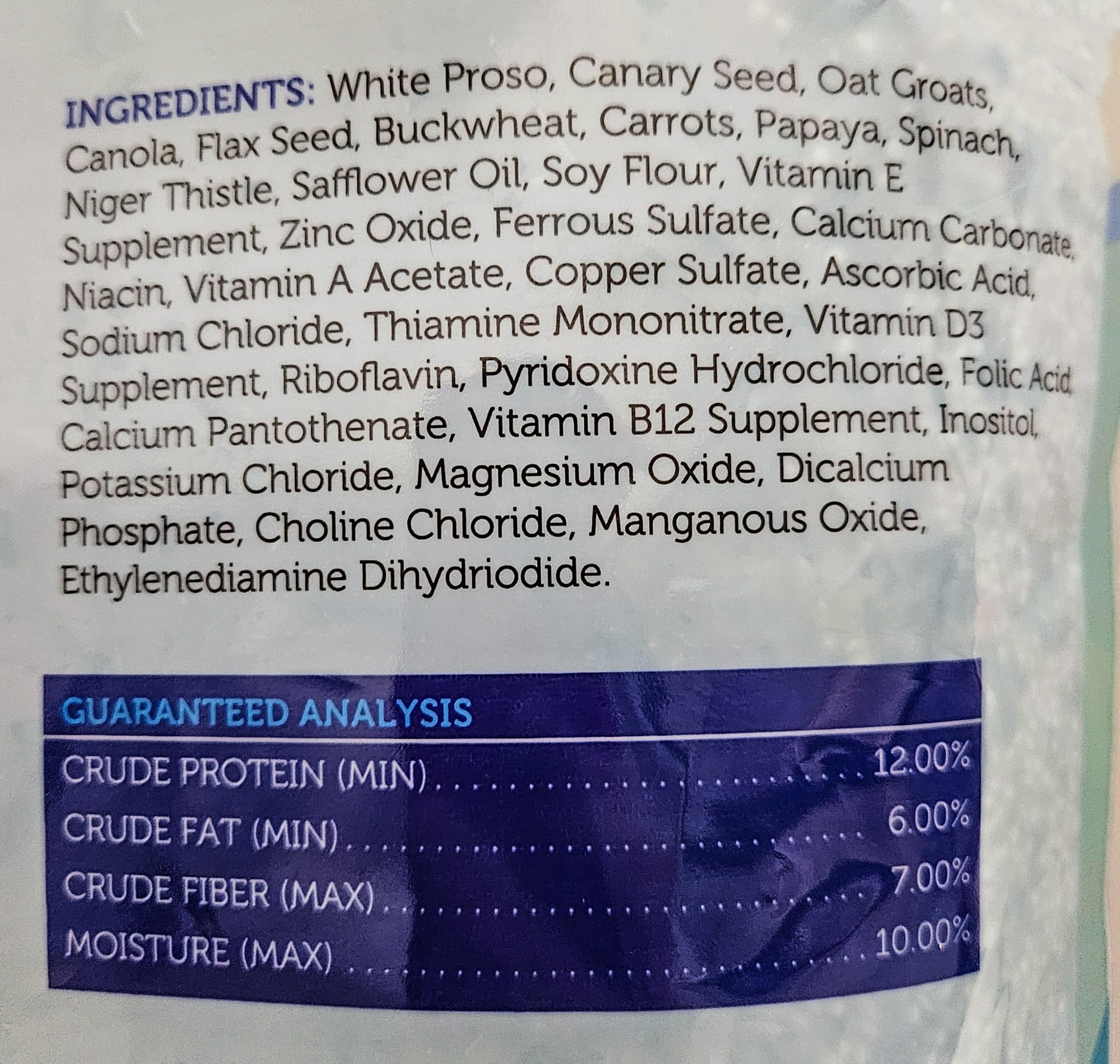 Sweet Harvest Parakeet Bird Food, 4 lbs Bag - Seed Mix for Parakeets Budgerigars Budgies