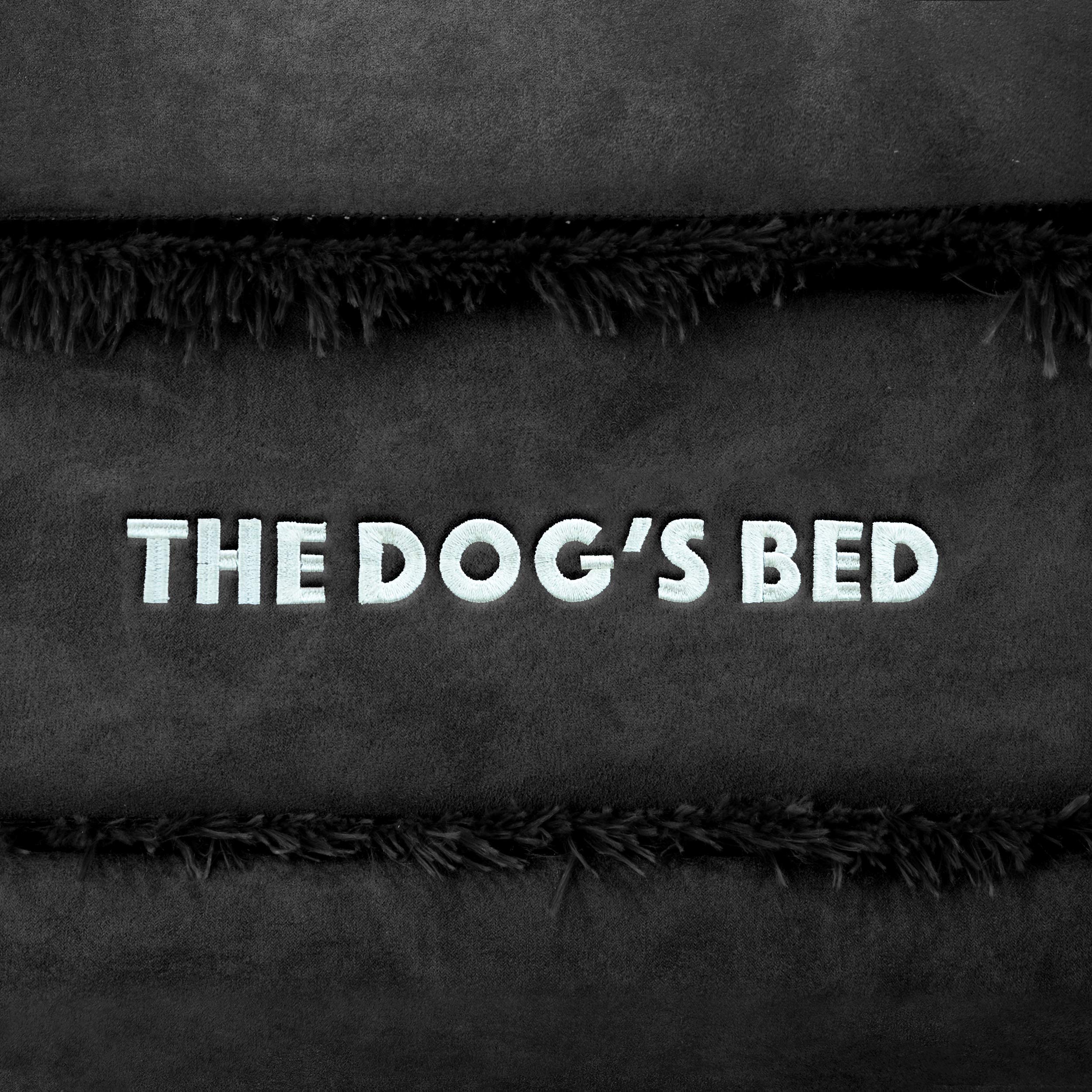 The Dog's Balls Replacement Outer Cover - Washable Oxford Fabric, Medium 34" x 22", Grey Faux Fur
