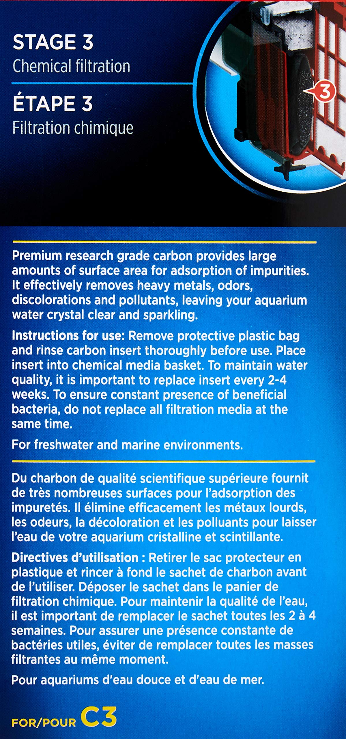Fluval C3 Carbon - 3-Pack,Black