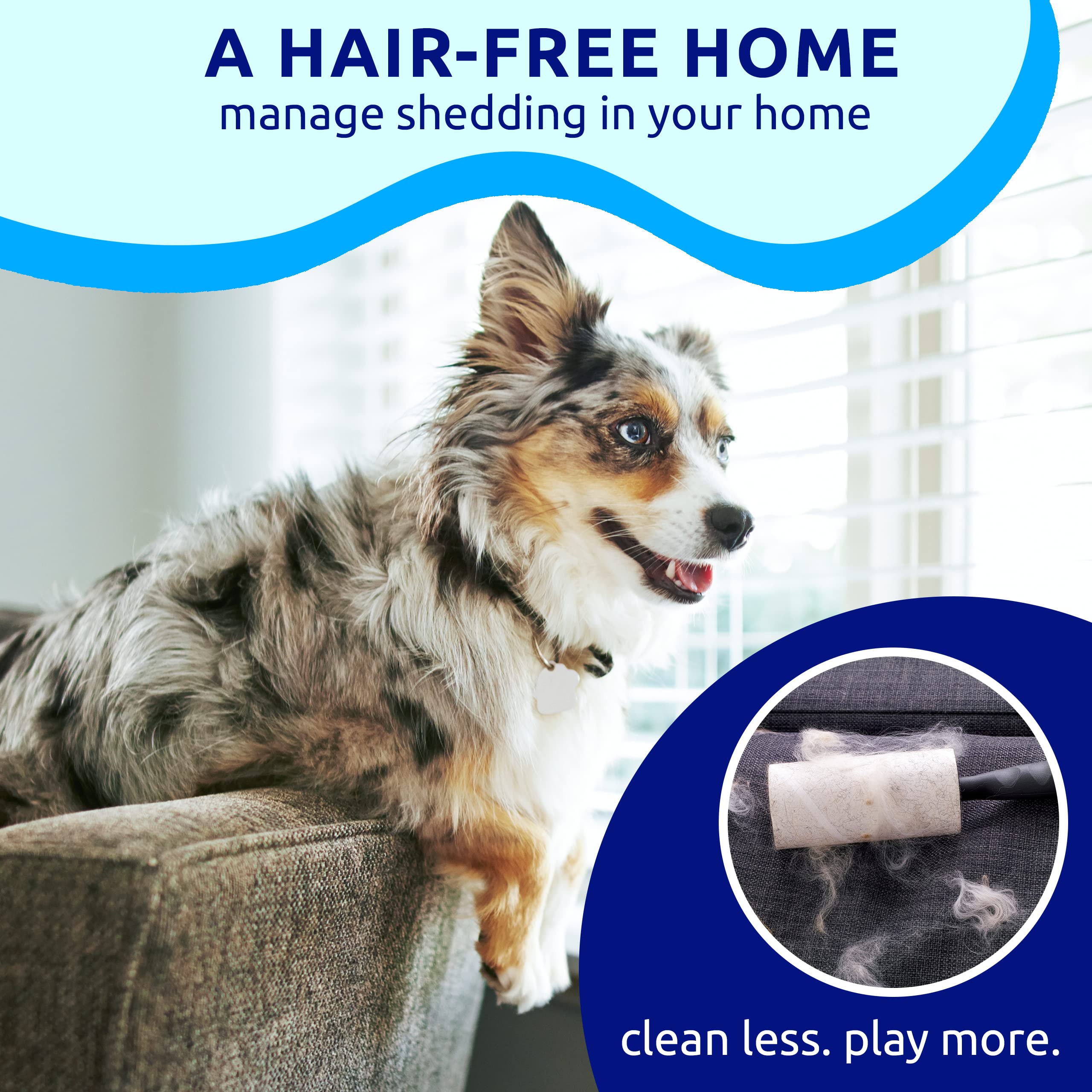 Pat Your Pet Deshedding Brush - Double-Sided Undercoat Rake For Dogs & Cats - Shedding Comb And Dematting Tool For Grooming, Ext