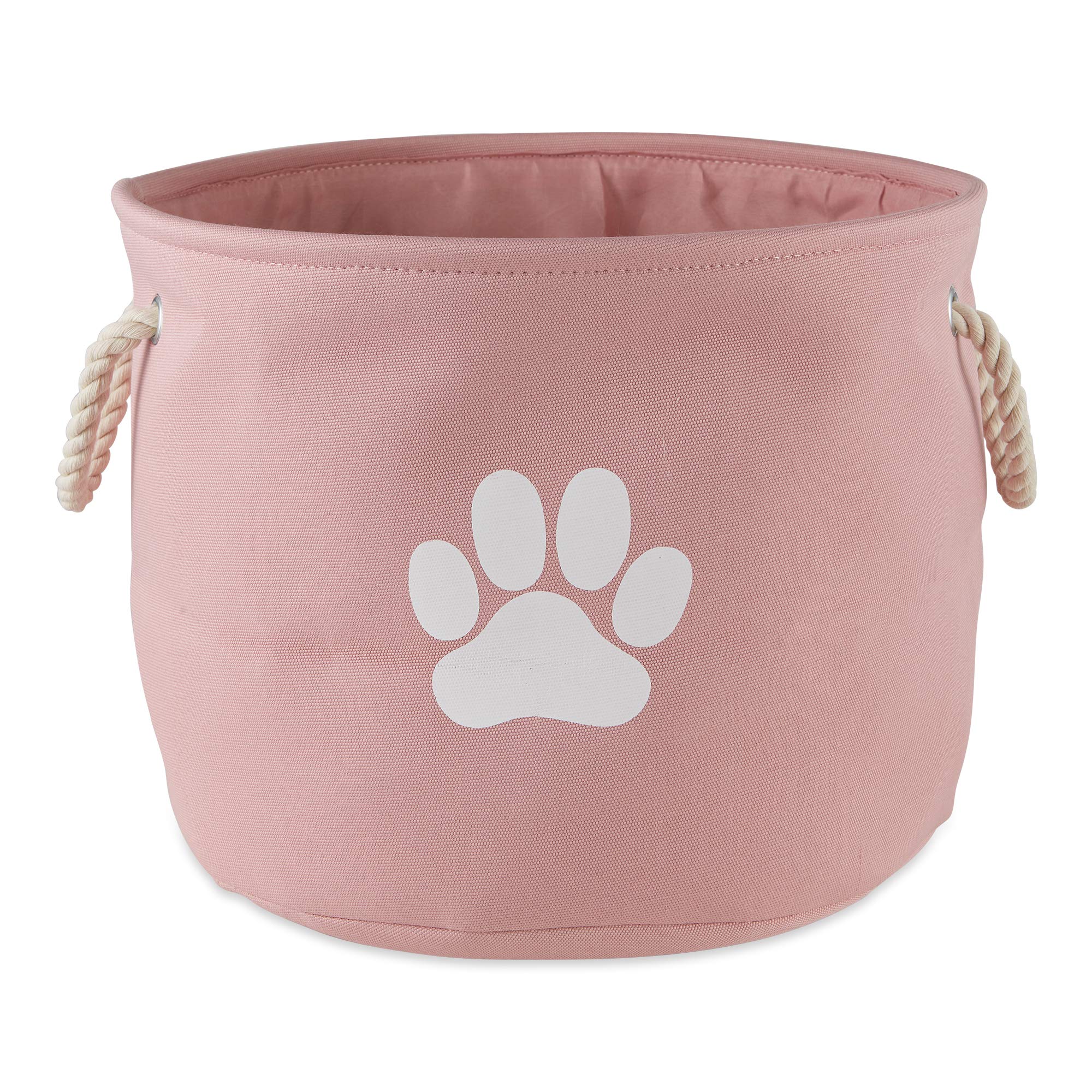 Bone Dry Pet Storage Collection Collapsible Bin, Rose, Medium Round