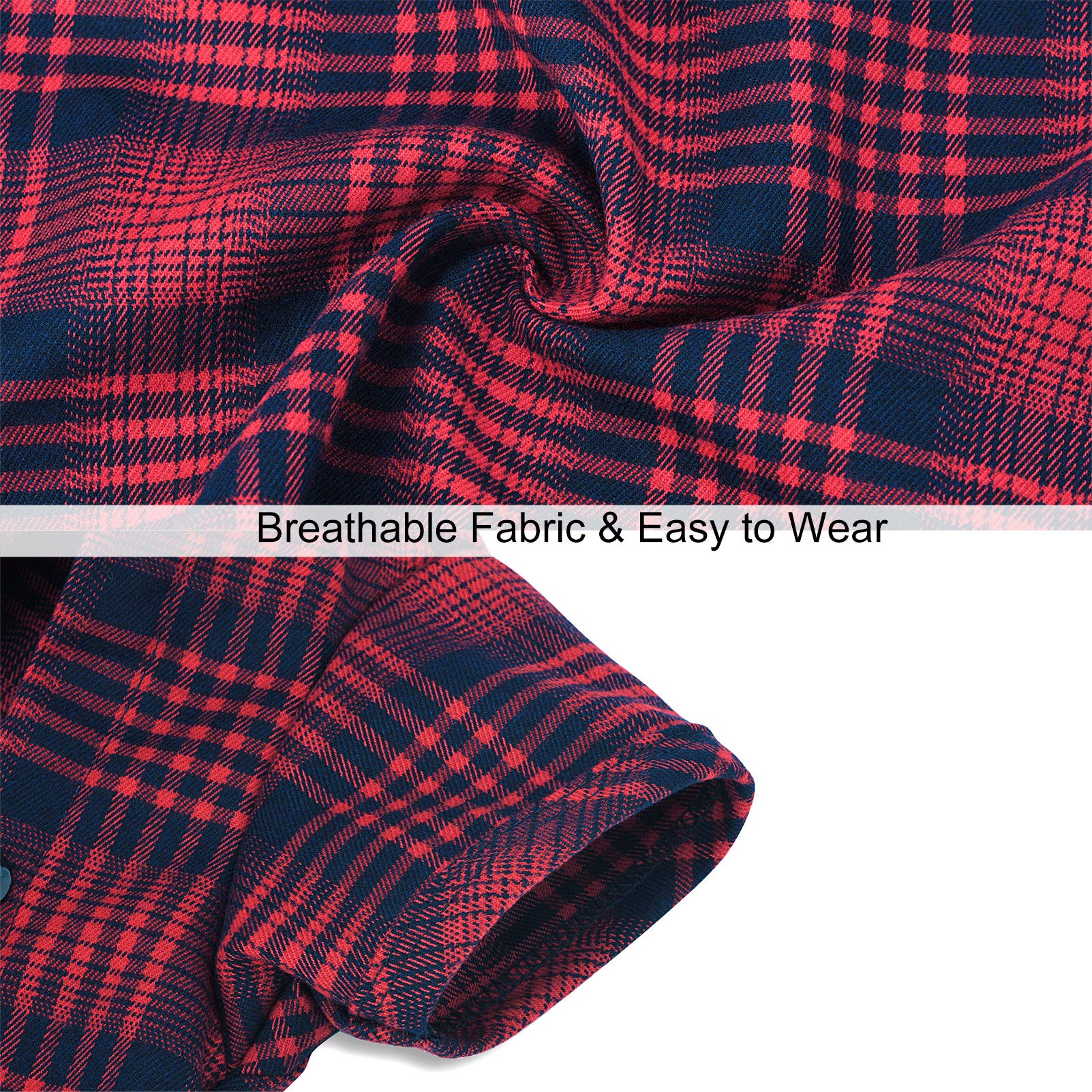 Ctilfelix Dog Shirt Plaid For Small Dogs Cats Puppy Boy Girl Dog Clothes Soft Pet T-Shirt Breathable Cat Shirt Clothes Tee Adorable Halloween Thanksgiving [Red#2; Xs]