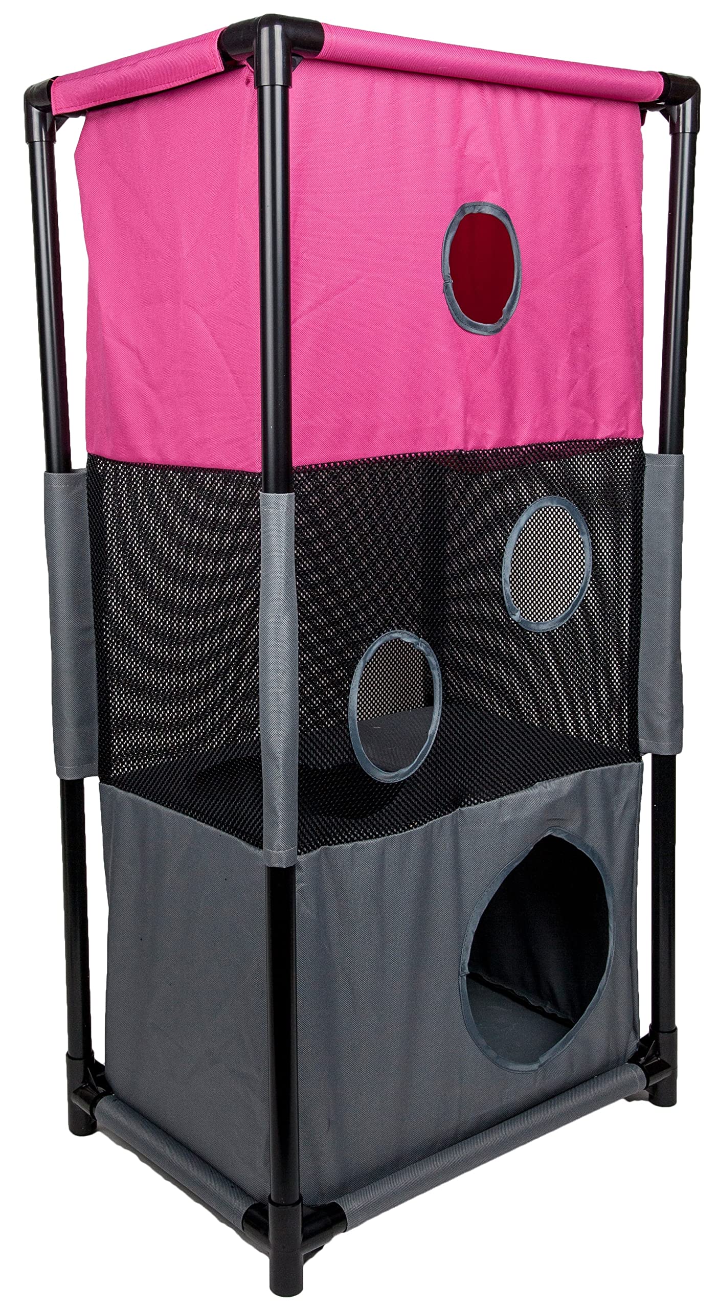 Pet Life Cat House, Pink/Grey