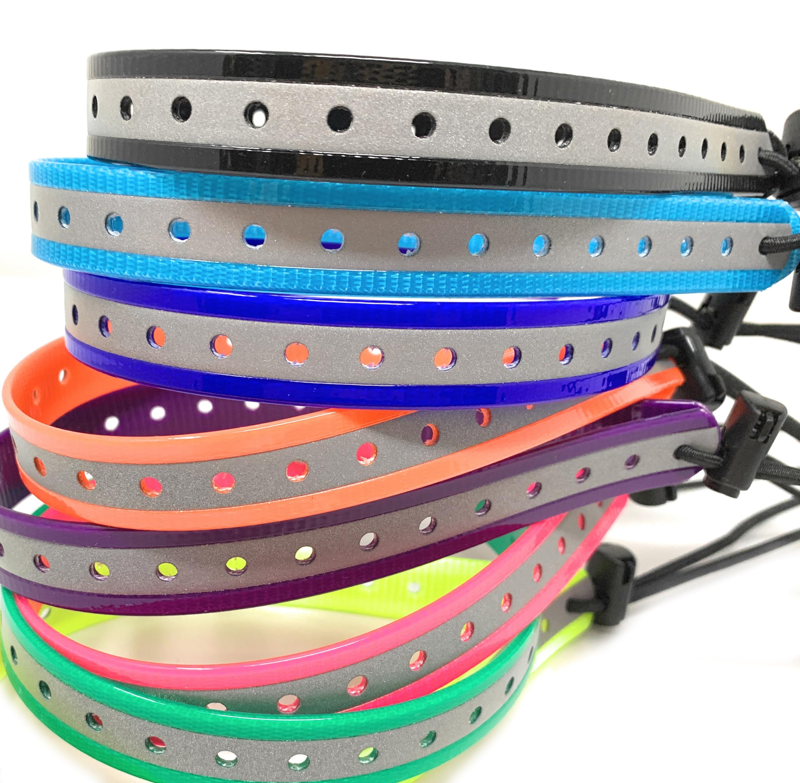 Replacement GPS eCollar with Adjustable Bungee, Multi-Hole Design, and Secure Toggle Closure for Small Dogs (Reflective Purple,