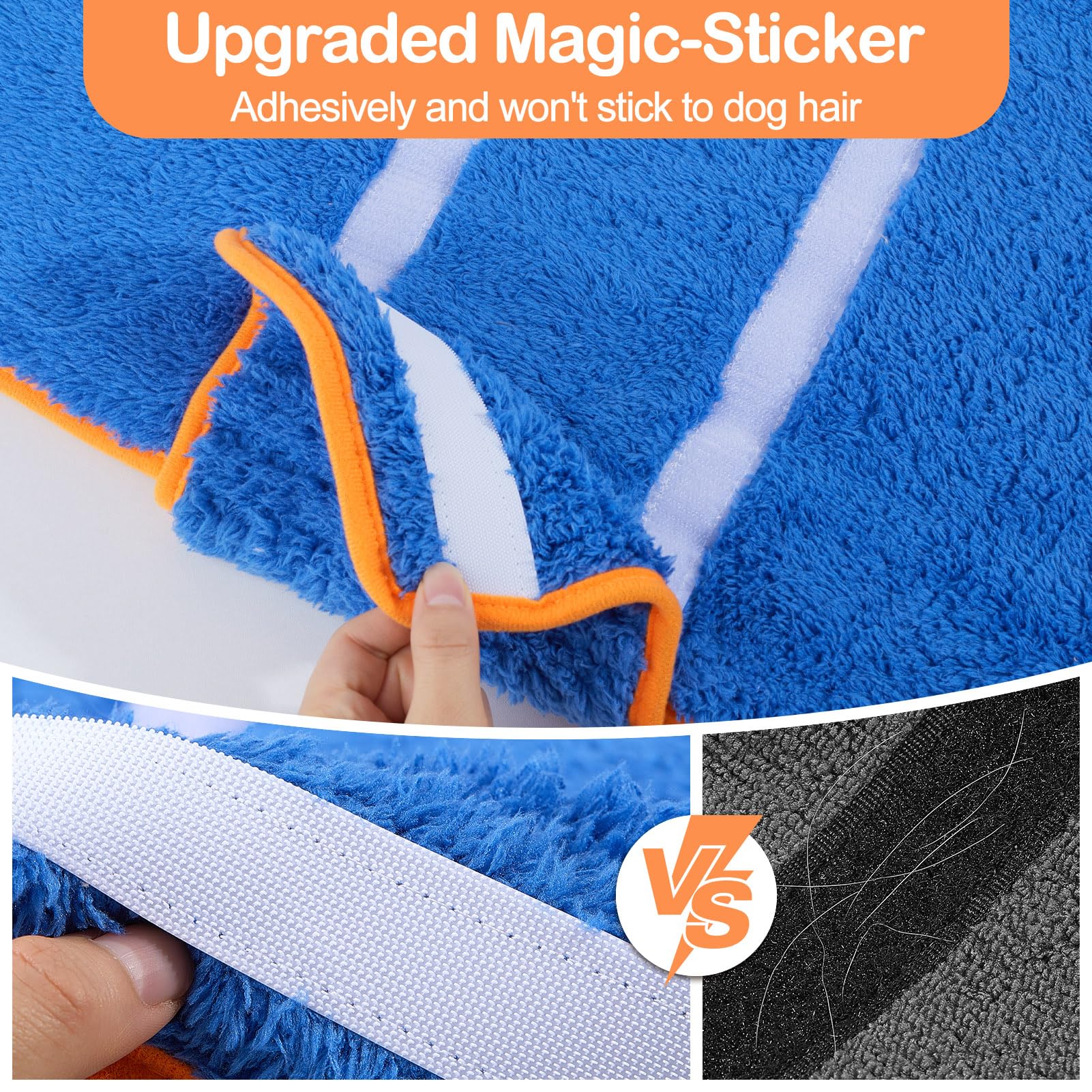 Bienbee Dog Bathrobe, Quick Drying Dog Robe Super Absorbent Dog Towels For Drying Dogs, Warm Keeping Dog Robes For After Bath Dogs Bath Supplies Dark Blue Xl