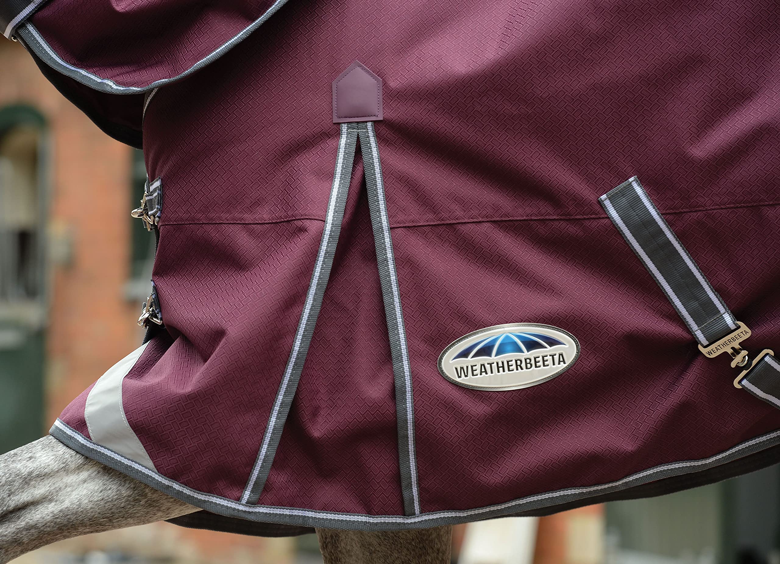 Weatherbeeta Comfitec Plus Dynamic Ii Standard Neck Medium Horse Blanket, Maroon/Grey/White, 54''