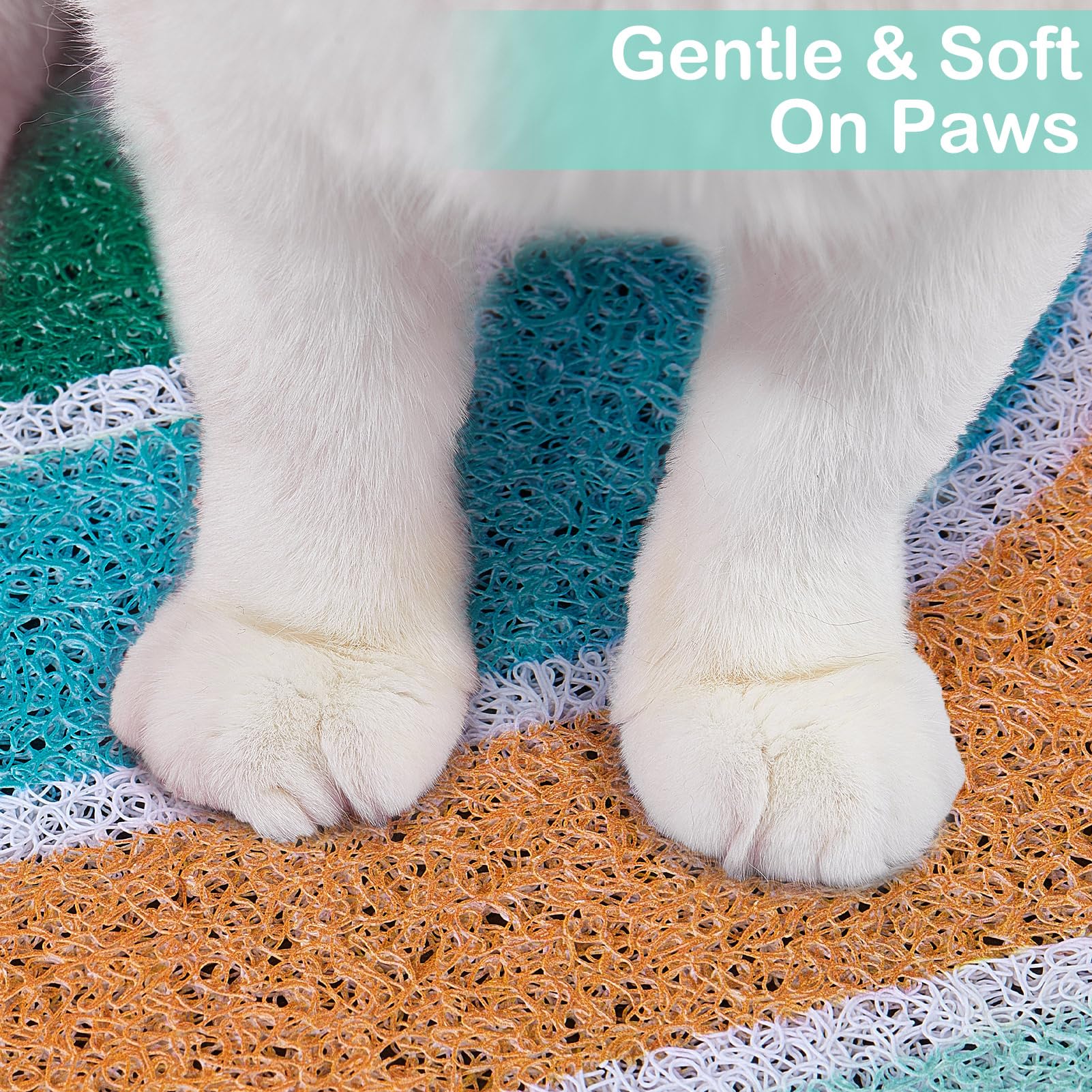 Unicorn Catcher Cat Litter Mat Quality Litter Box Mat Large Non-Slip Cat Litter Mat Litter Trapping Mat Soft Kitty Litter Mat Co