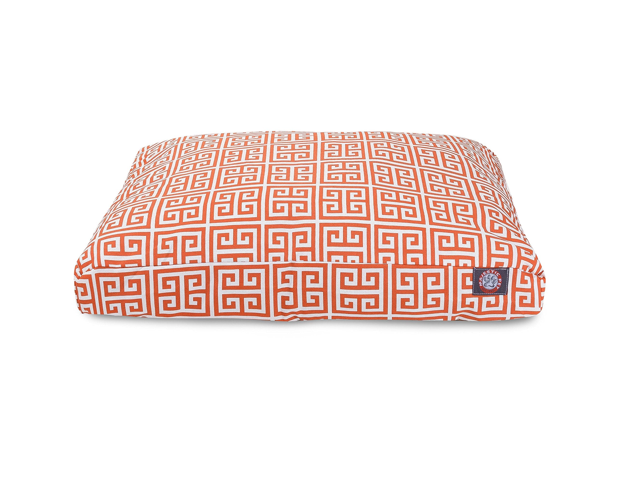 Orange Towers Small Rectangle Indoor Outdoor Pet Dog Bed With Removable Washable Cover By Majestic Pet Products