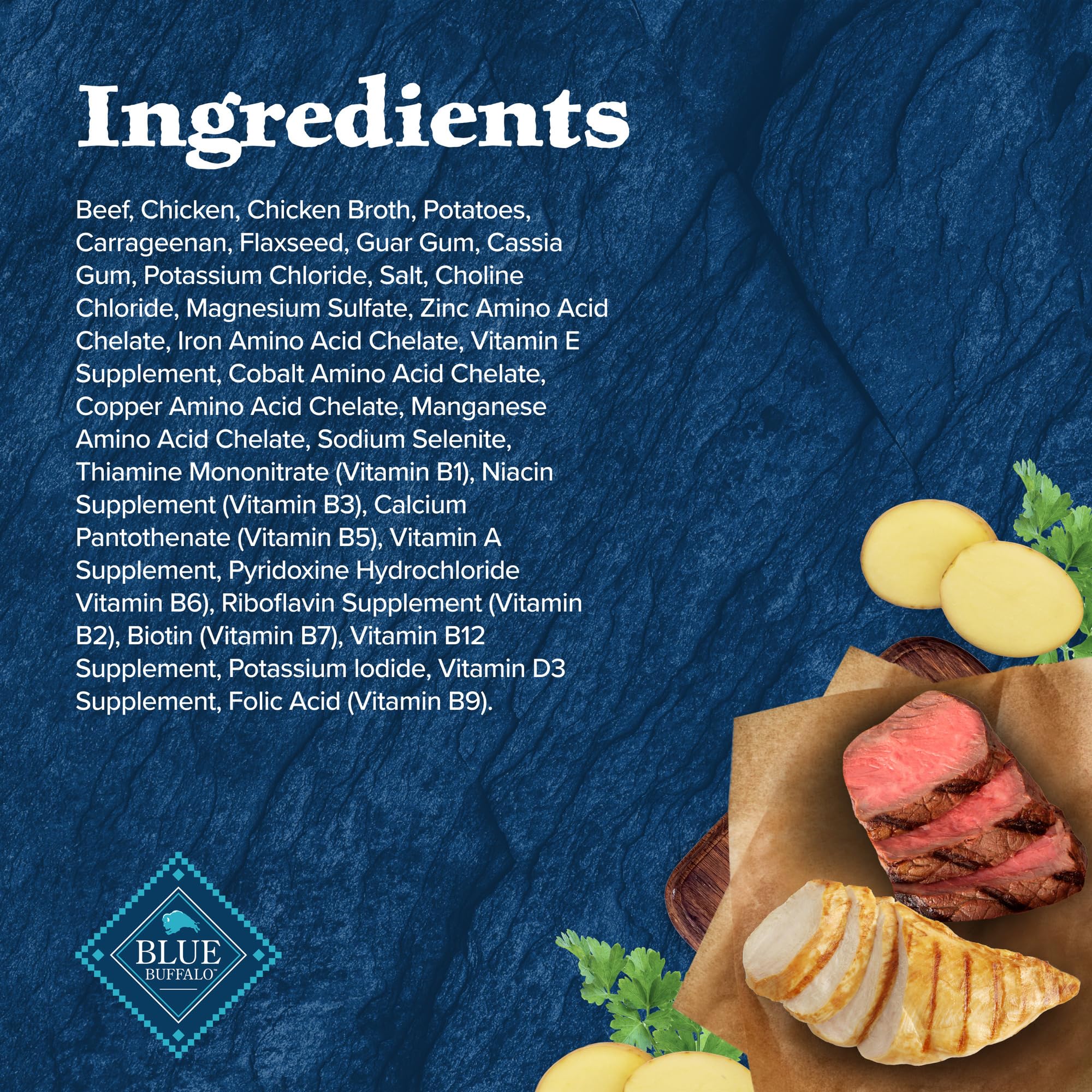 Blue Buffalo Wilderness Adult Wet Dog Food, High-Protein & Grain-Free, Made with Natural Ingredients, Beef & Chicken Grill, 12.5