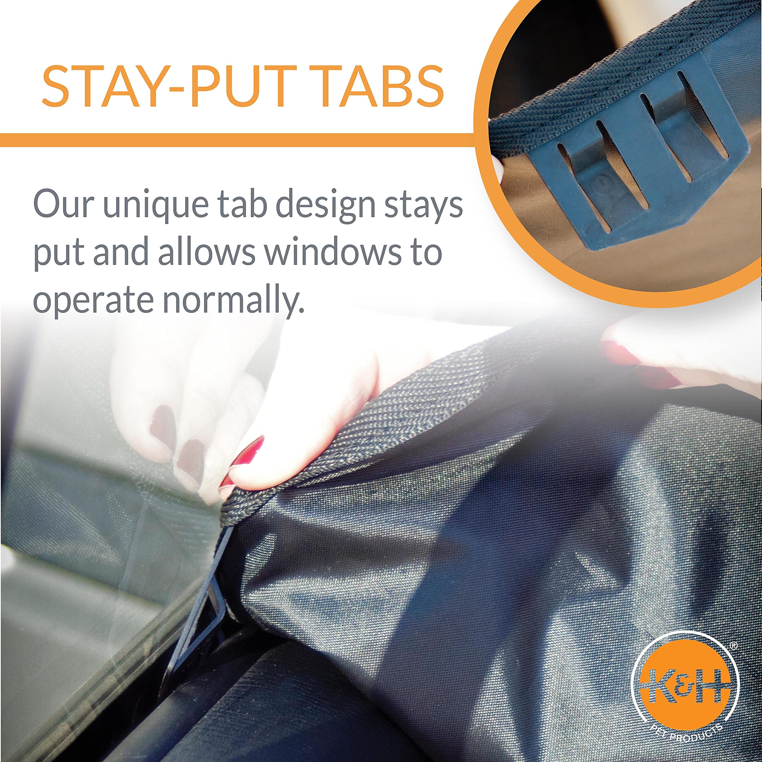 K&H Pet Products Car Door Protector For Dogs, 2 Pack Waterproof Interior Pet Car Door Protector From Dog Scratching, Stay Put Cover Design, Fits Most Vehicles, Washable - 27 X 19In Gray