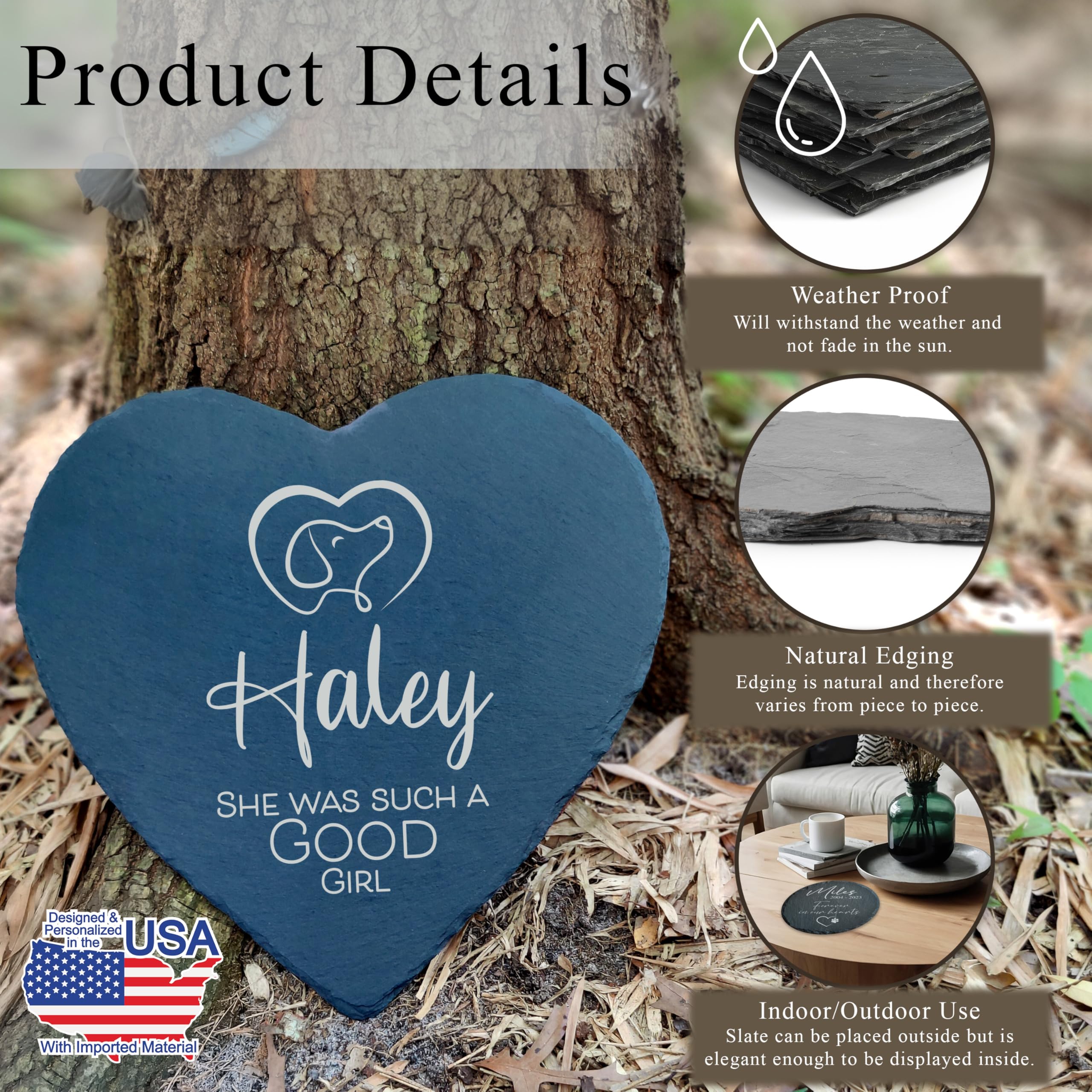 Timber Bubble Dog Memorial Gifts, Cemetery Decorations, Personalized Remembrance Garden Stone, Cat Lovers Dog Heaven Grave Marke