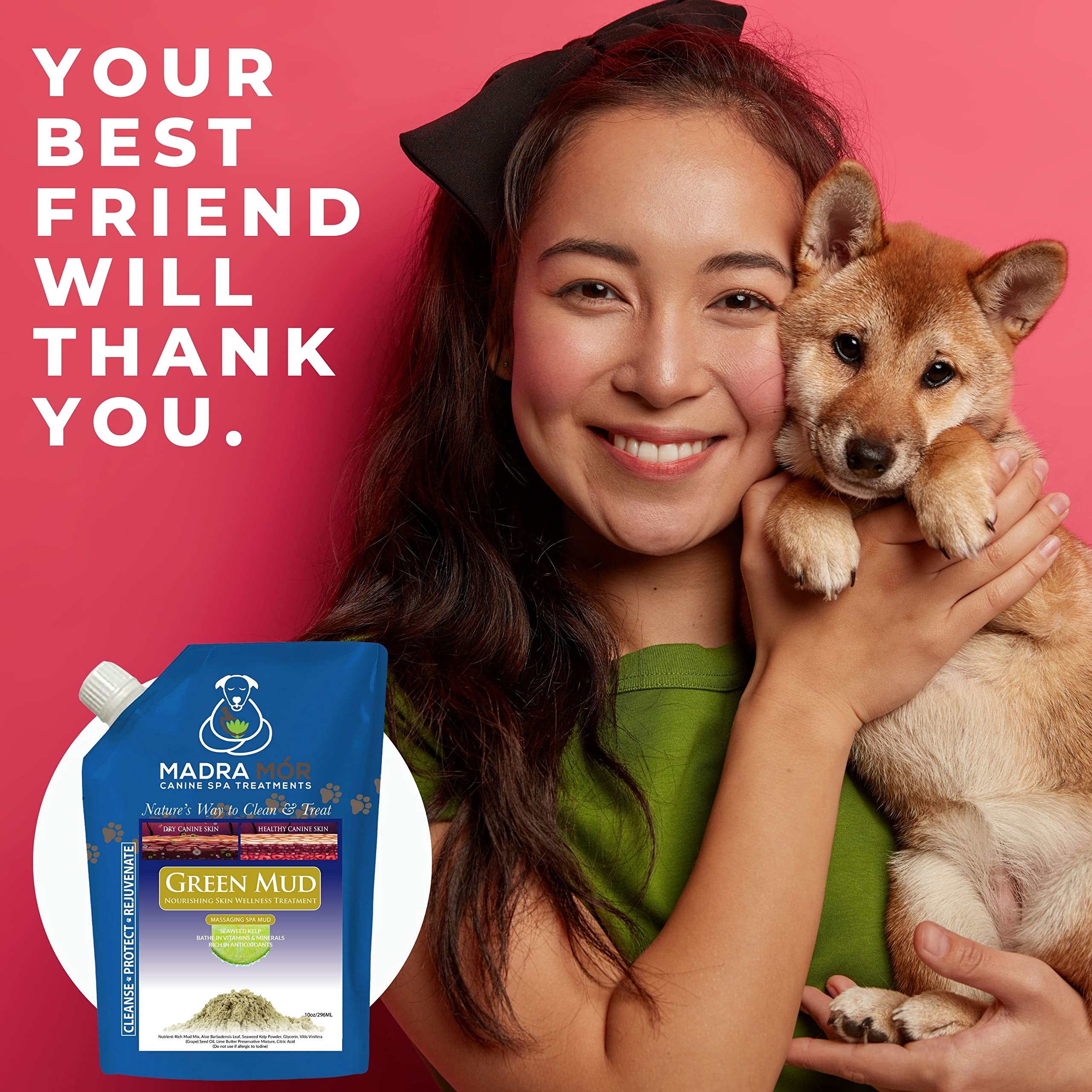 Worldwide Nutrition Bundle: Madra Mor - Dog Essentials Mud Bath, Dog Grooming, Dry Skin For Dogs Treatment, Dog Coat Skin Care P