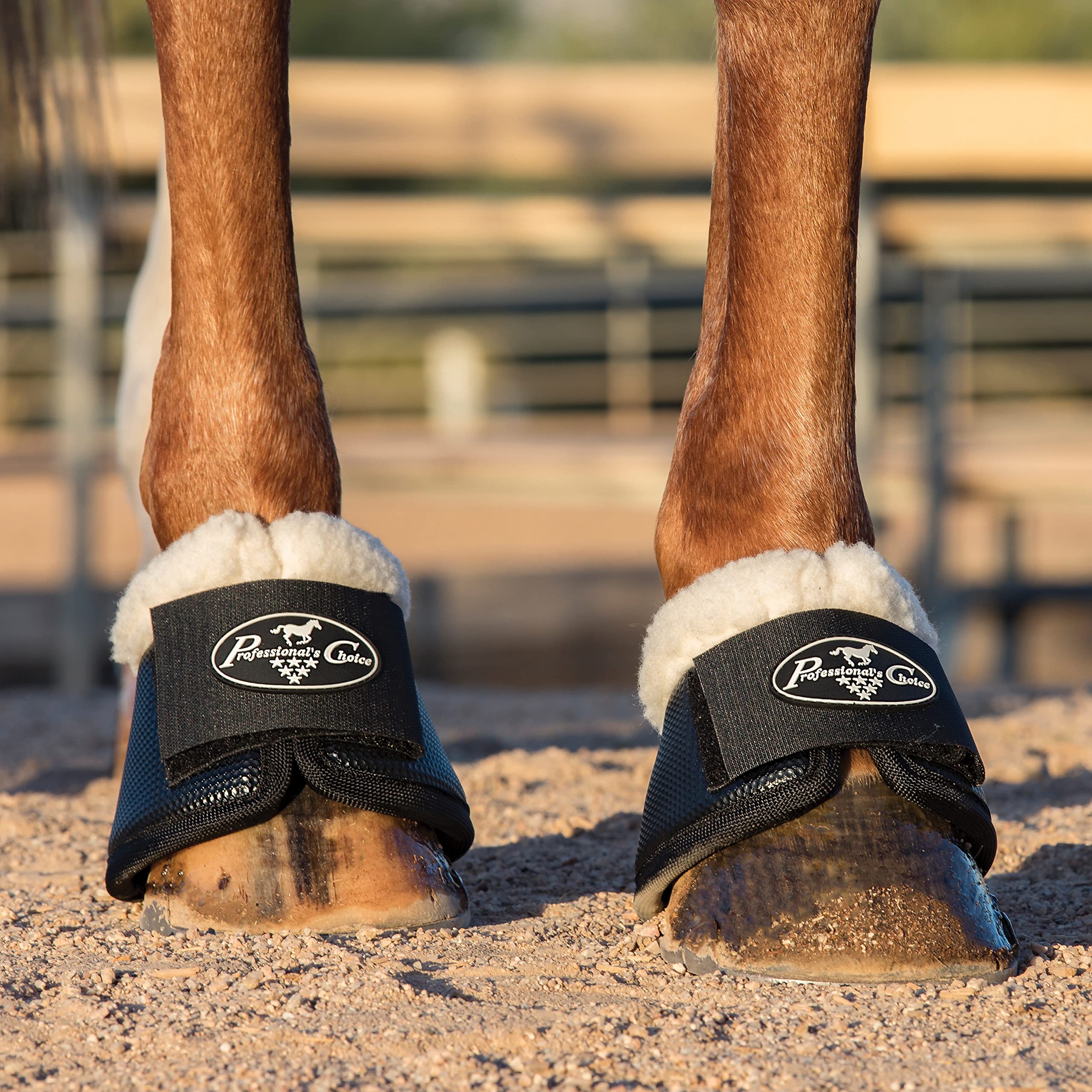 Professional'S Choice All-Purpose Bell Boots For Horses | Sold In Pairs | Medium | Black | With Fleece