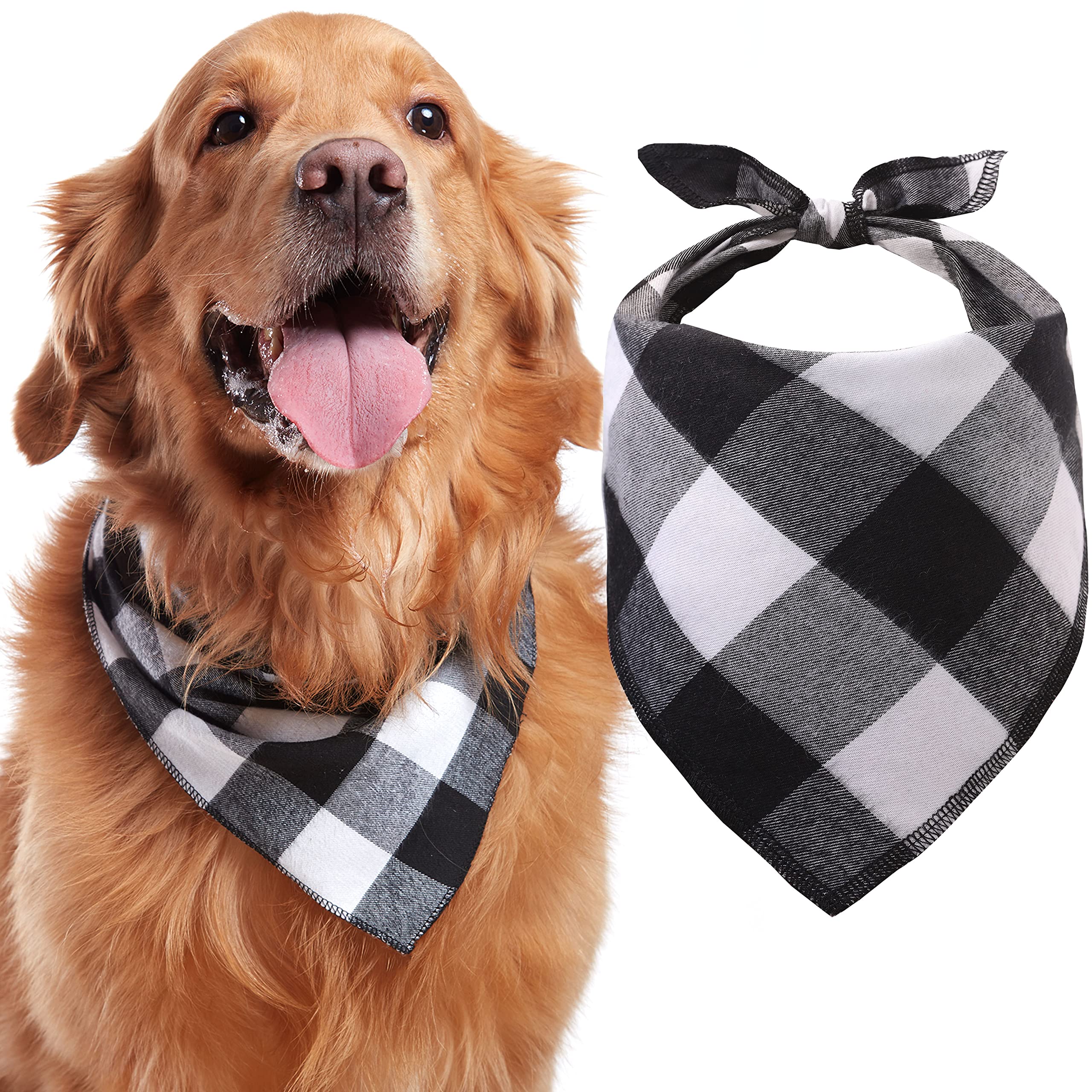 Odi Style Dog Bandana - Soft, Breathable And Eye Catching Buffalo Plaid Dog Bandanas, Handkerchiefs Scarfs, Bibs, Accessories For Small Medium Large Sized Dogs, Cats, Puppies, Red, Single Piece