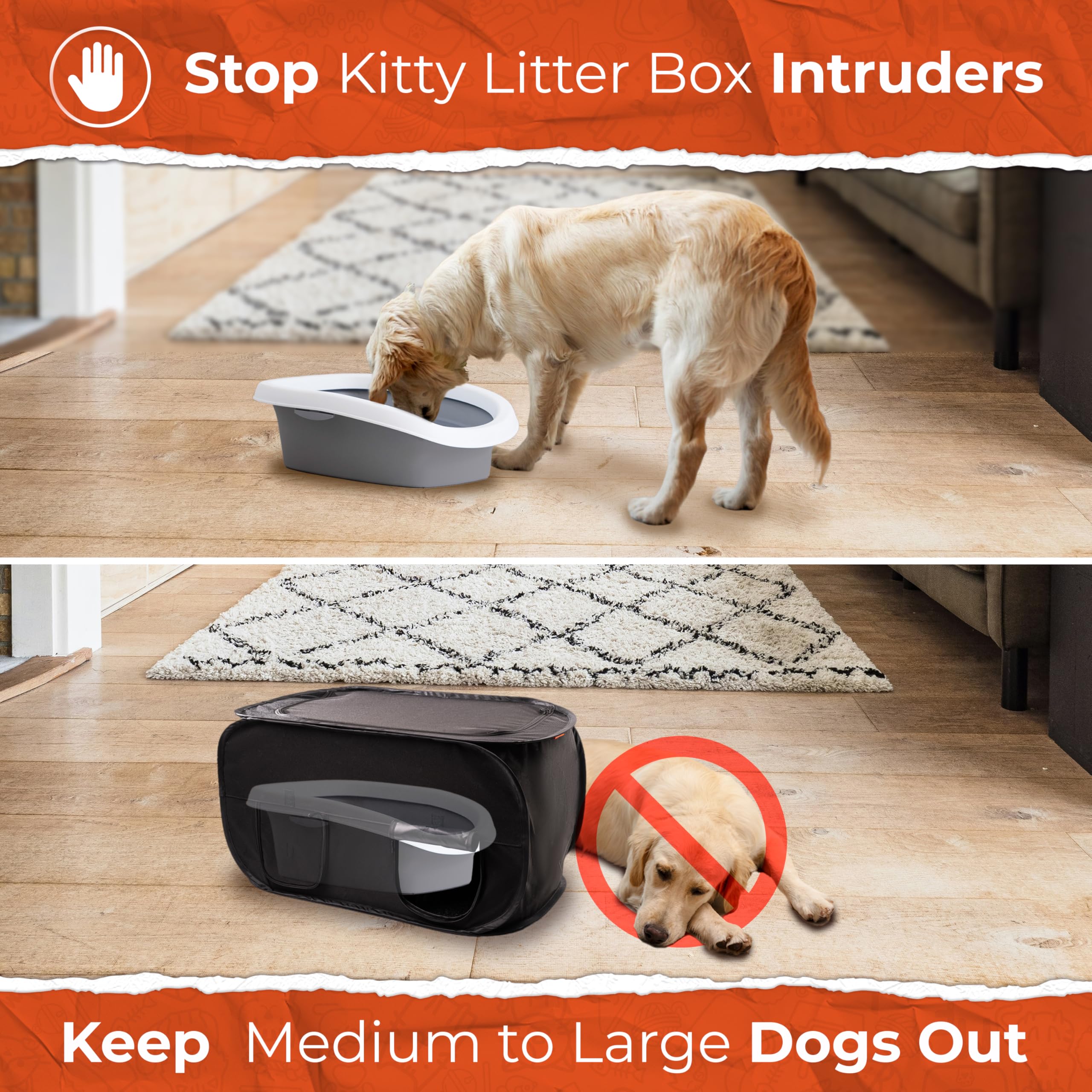 Pexter Cat Litter Box Enclosure, Dog Proof, Discreet And Hidden Litter Box, Kitty Litter Trap Design With Easy-Clean Feature, Sc