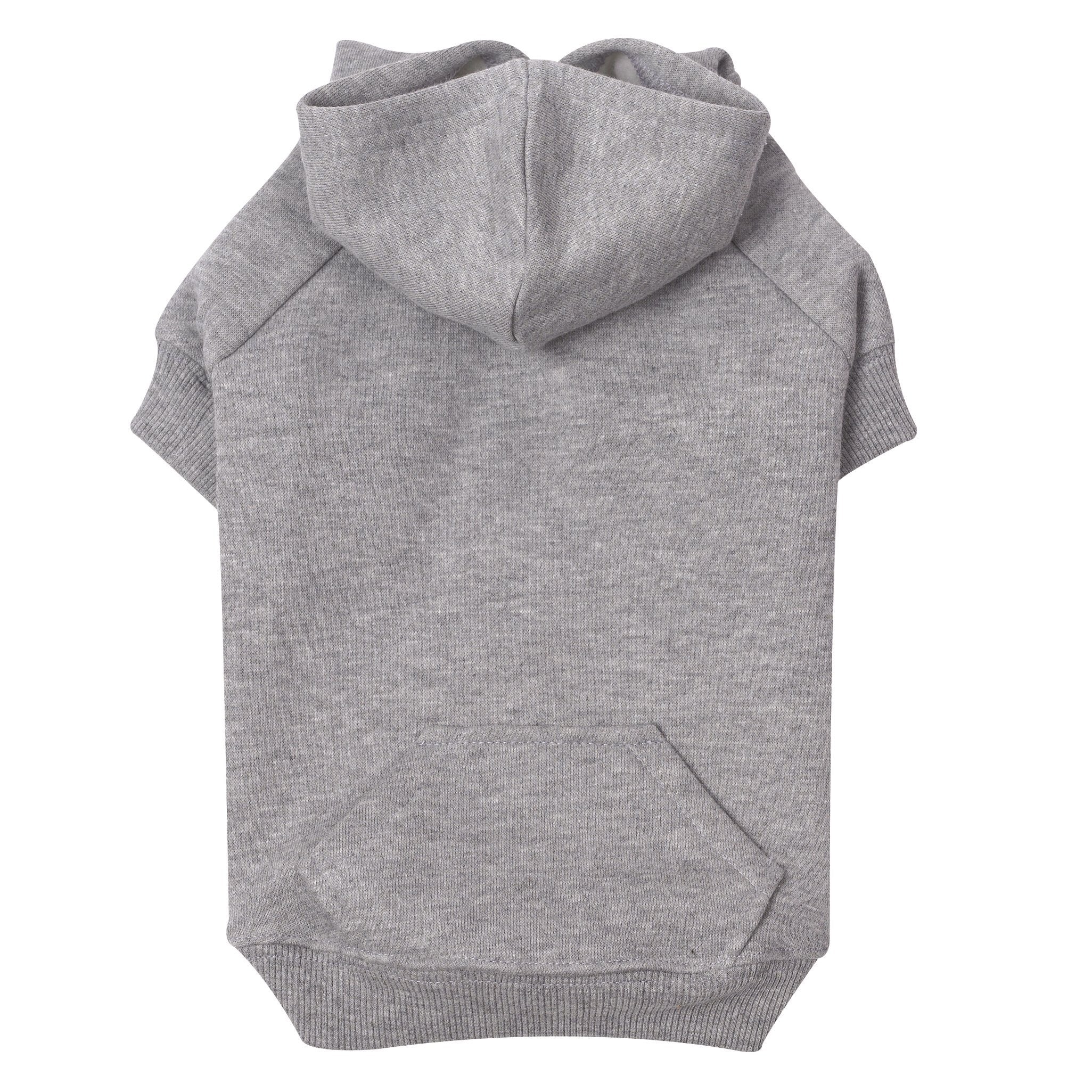 Zack & Zoey Basic Hoodie For Dogs, 12' Small, Heather Gray