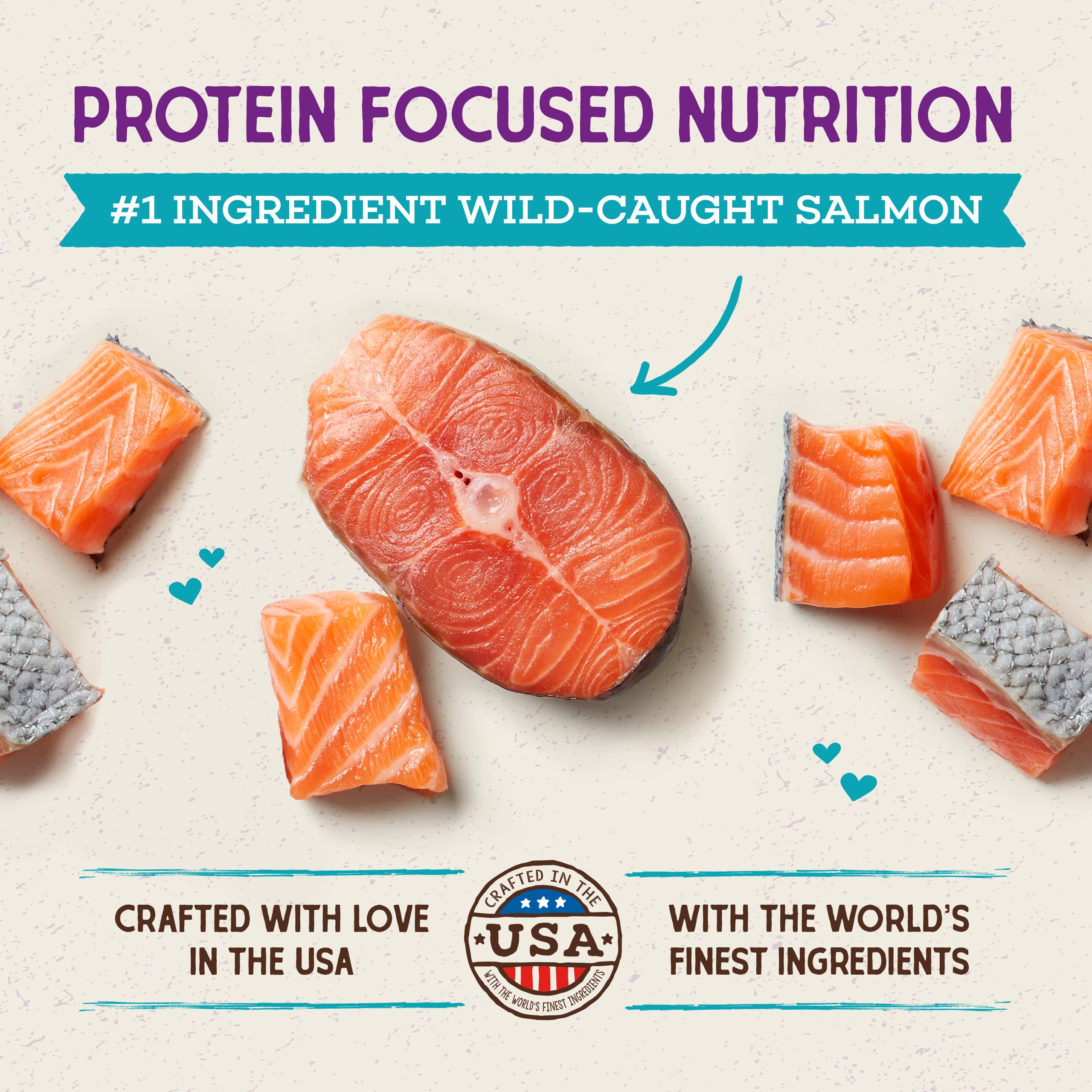 Stella & Chewys Raw Coated Cat Food - High Protein, Grain-Free Kibble with Wild-Caught Salmon - Premium Digestive Support with